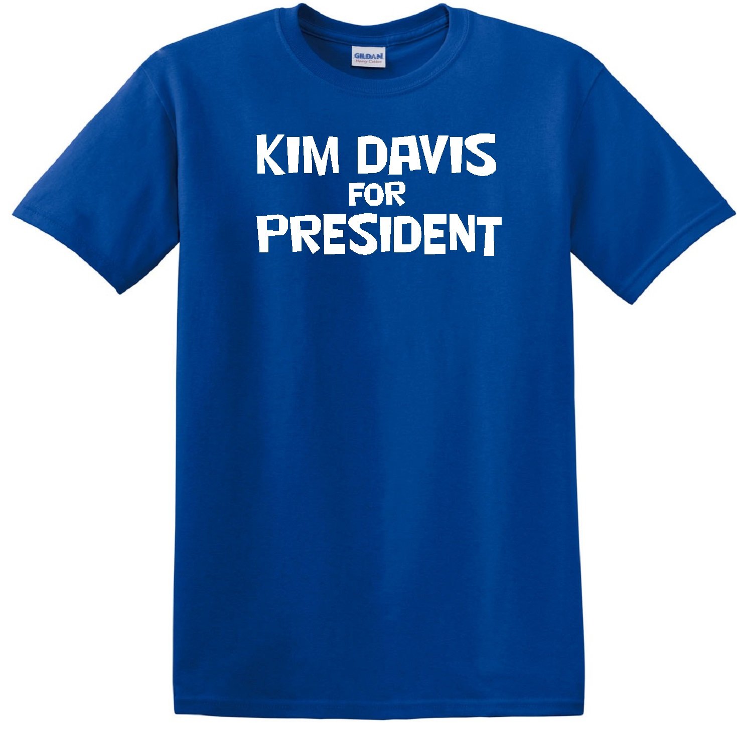 STUFF WITH ATTITUDE Kim Davis for President Royal Blue T-Shirt - Political Campaign Tee for Conservative Supporters & Free Speech Advocates