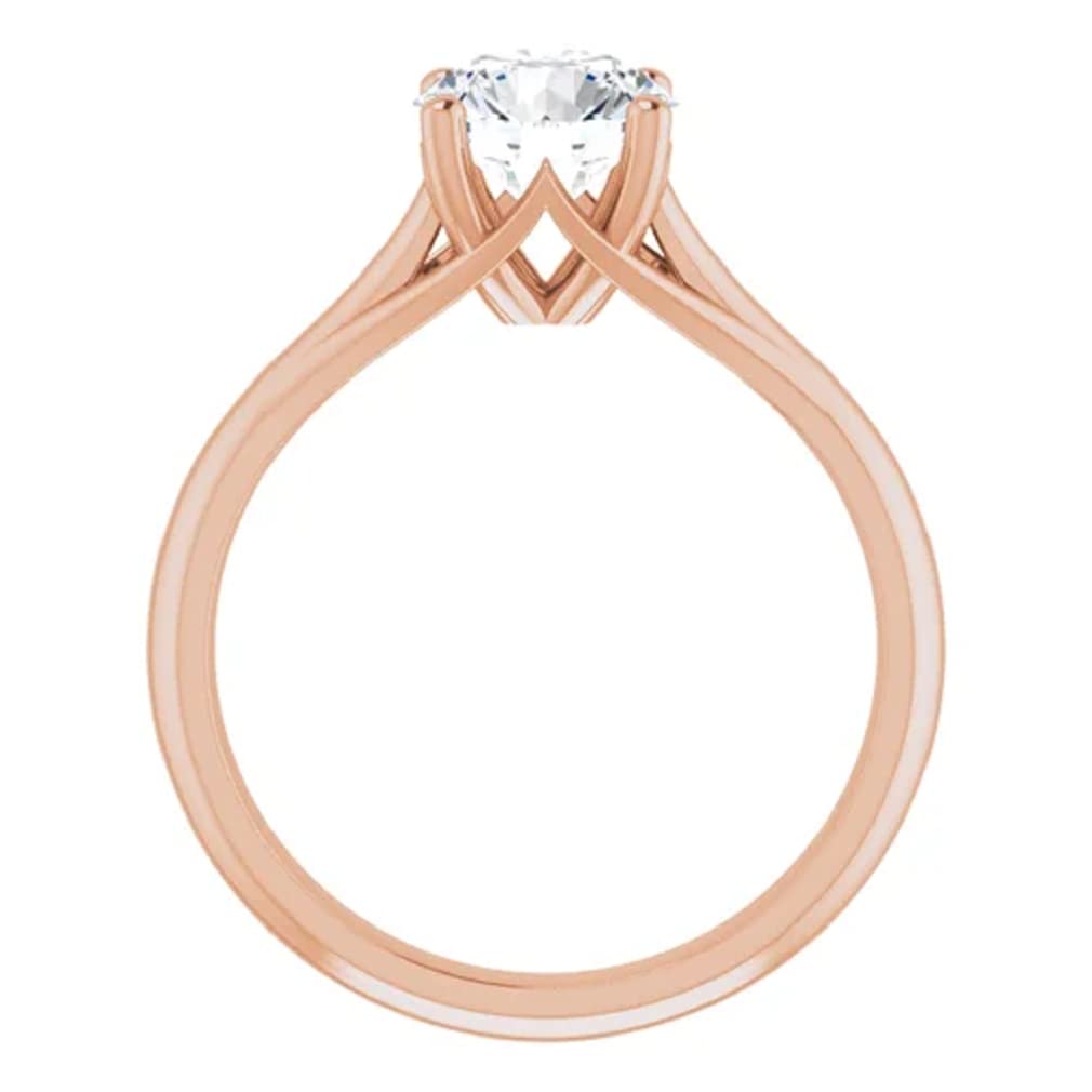 10K Solid Rose Gold Handmade Engagement Ring - 1 CT Round Cut Moissanite Diamond Solitaire Wedding Ring for Women | Perfect for Proposals, Anniversaries & Bridal Jewelry Gifts