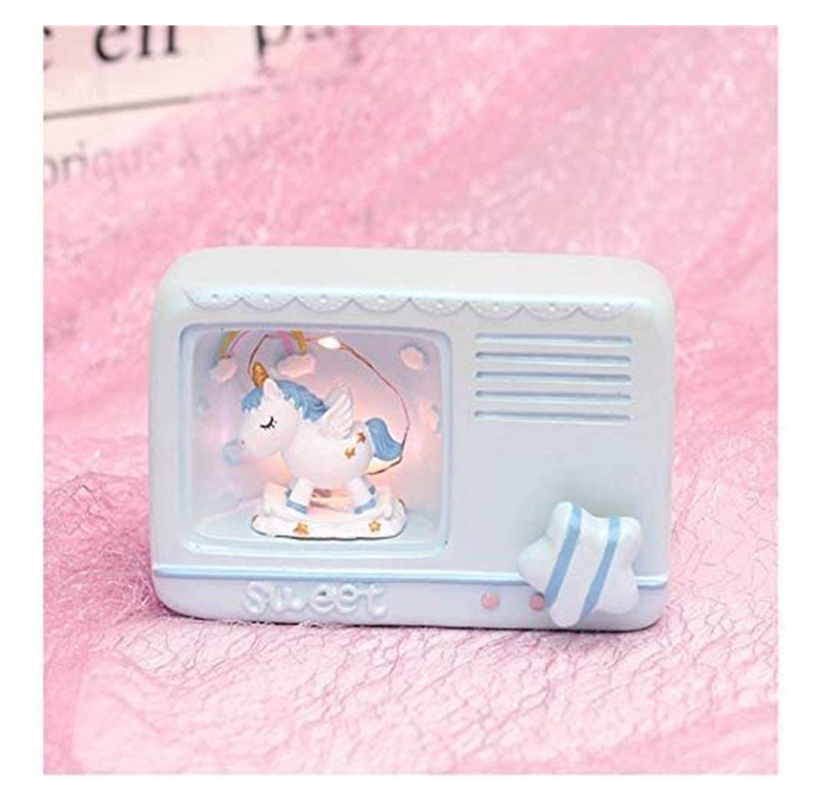 SUCICI Resin Unicorn Dinosaur Night Light - Colorful LED Atmosphere Lamp for Kids Room, Nursery Decor & Bedside Night Light - Perfect for Bedtime Stories, Sleep Aid & Cozy Home Decor