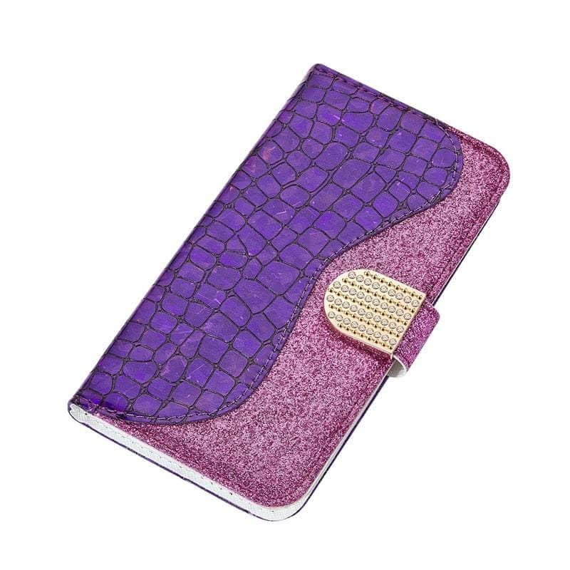 Samsung Galaxy S23 Case - Premium Laser Flash Powder Leather Phone Cover with Shockproof Protection for Daily Use, Work & Travel