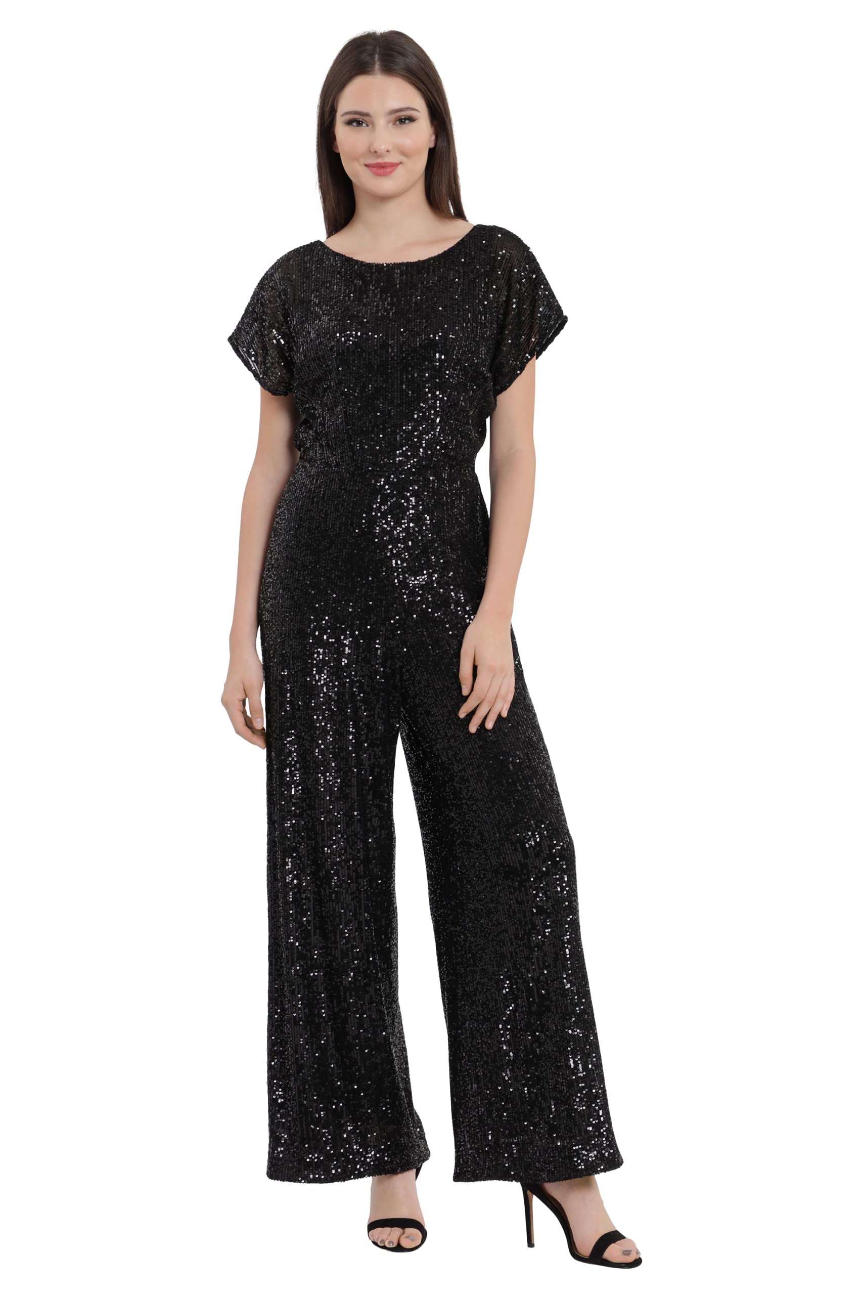 Maggy London Women's Wide Neck Jumpsuit - Elegant One-Piece Romper for Casual & Evening Wear | Perfect for Office, Date Night & Special Occasions