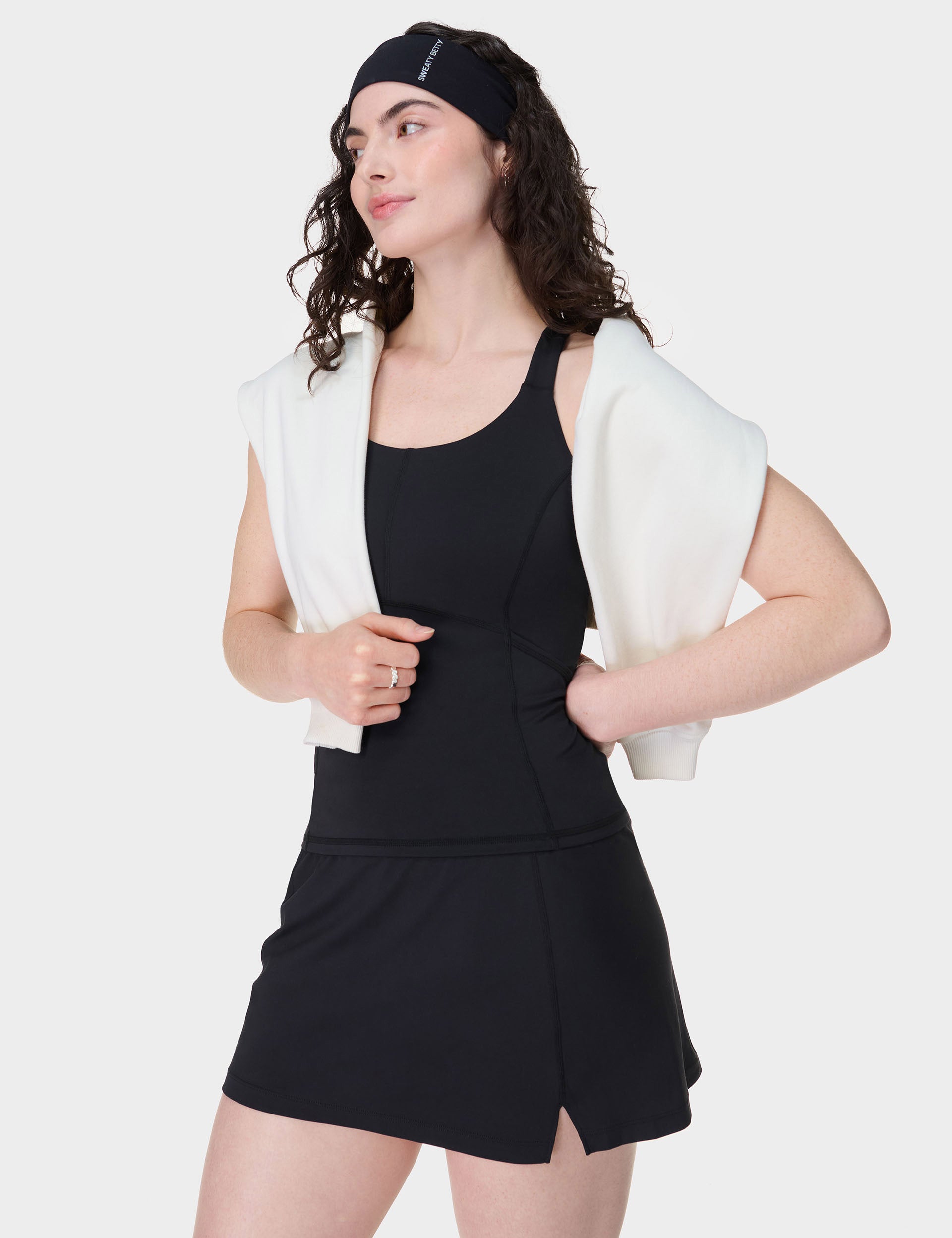 All Day Skort for Women - Comfortable Black Athletic Skirt Shorts Hybrid - Perfect for Running, Yoga, and Casual Wear