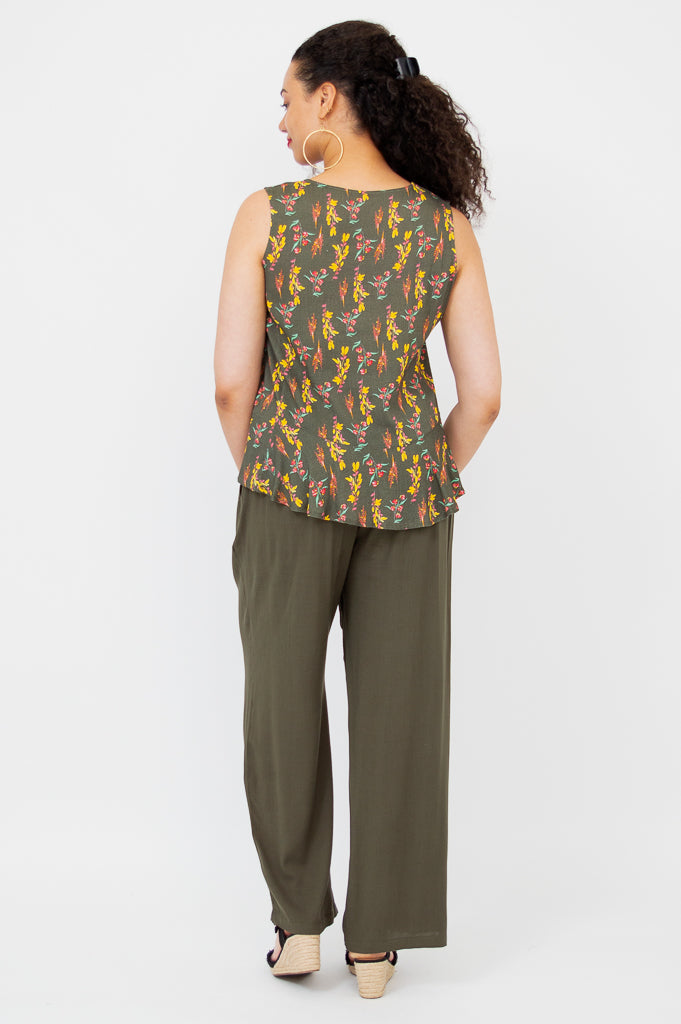 Ginny Tank Top for Women - Soft Wonder Linen Bamboo Blend - Perfect for Summer, Yoga, and Casual Wear