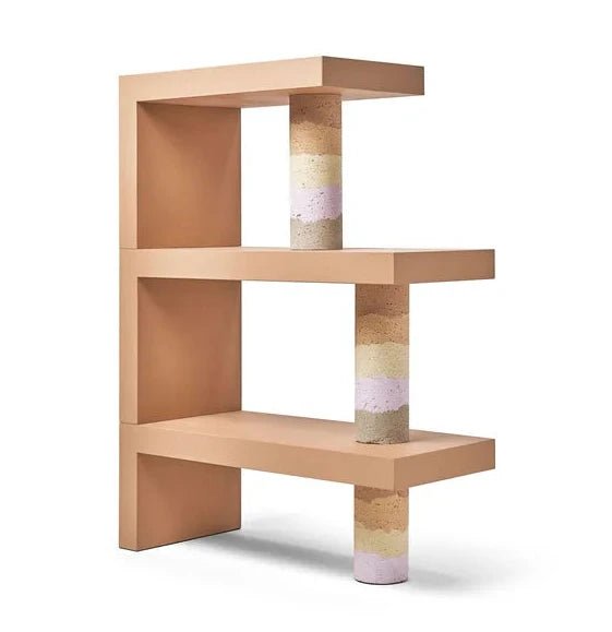 Alberoni Highboard 3-Shelf Storage Cabinet by CIMENTO® - Modern Wooden Bookcase for Living Room, Bedroom & Office Organization
