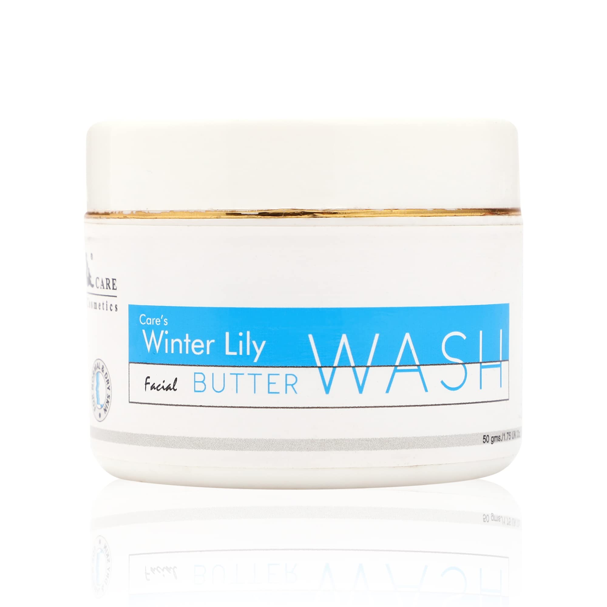 Care Cosmetics Winter Lily Facial Butter Wash for Normal & Dry Skin - 50g/1.75oz Hydrating Cleanser | Gentle Face Wash for Dryness Relief | Perfect for Morning & Night Skincare Routine