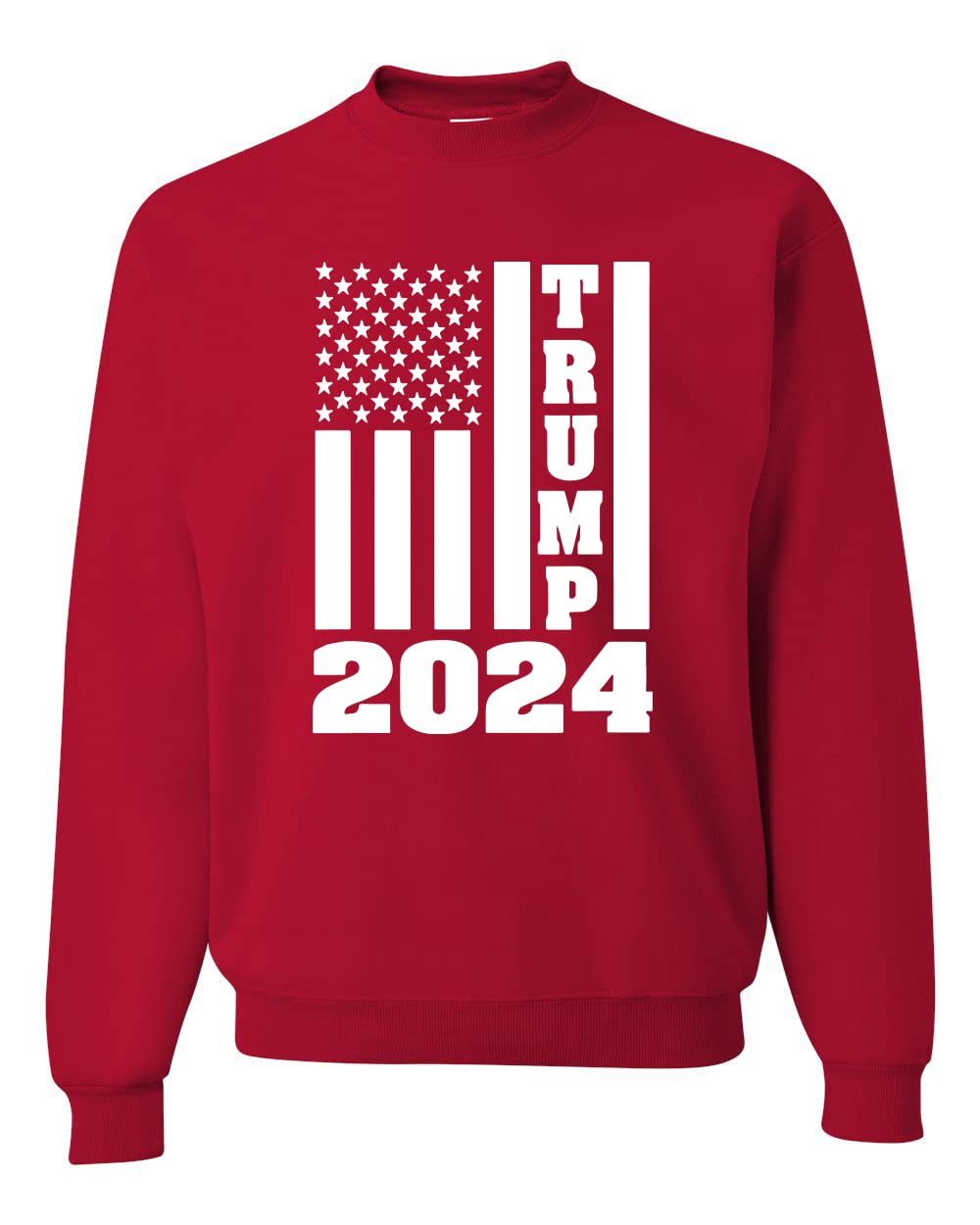 Wild Bobby Trump 2024 USA Flag Re-Election Graphic Sweatshirt - Patriotic Unisex Crewneck Pullover for Political Supporters & Campaign Events