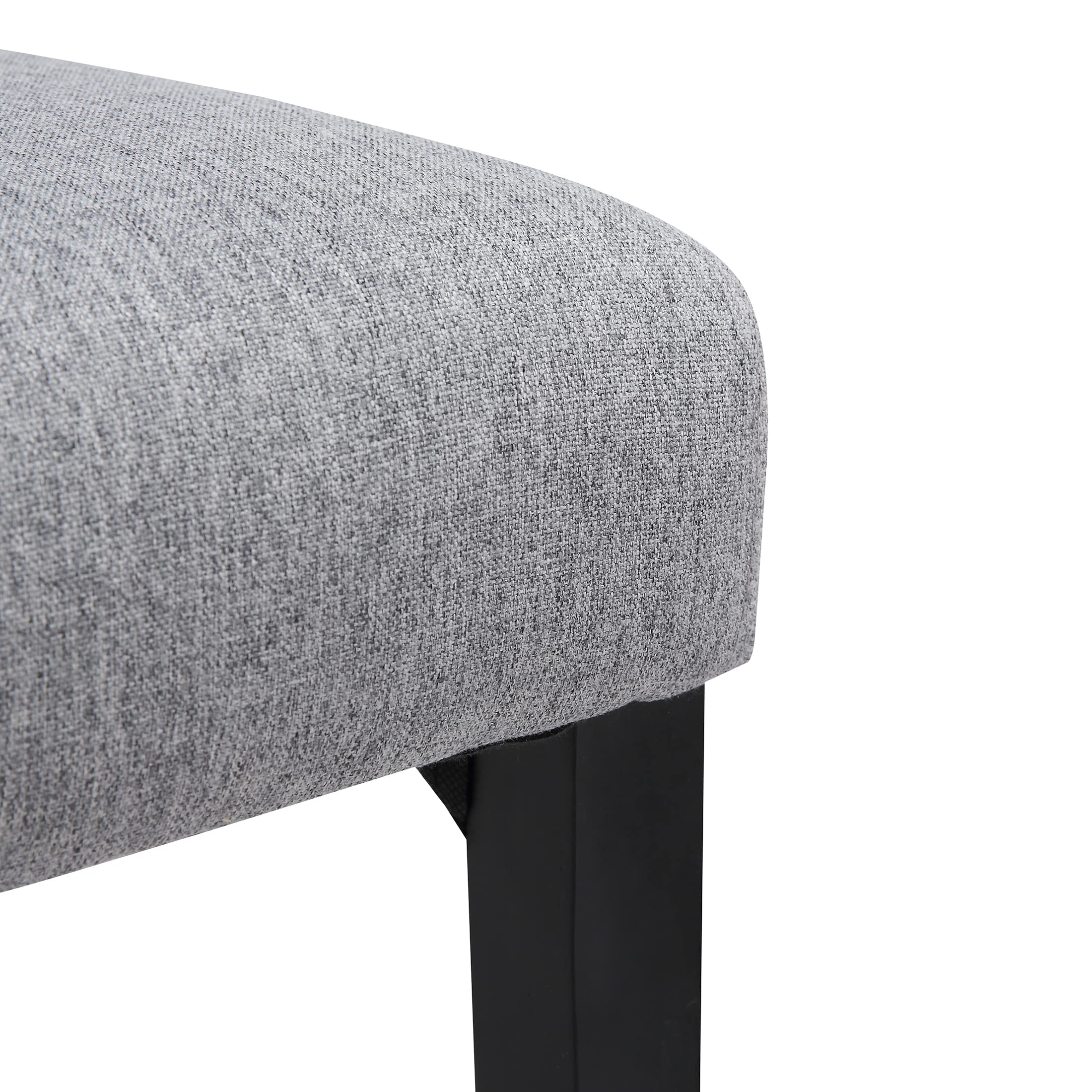 WestinTrends Linox Upholstered Dining Room Chairs Set of 2 - Modern Parsons Kitchen Chairs with Solid Wood Legs & Linen Fabric, Gray - Perfect for Dining Tables & Home Decor