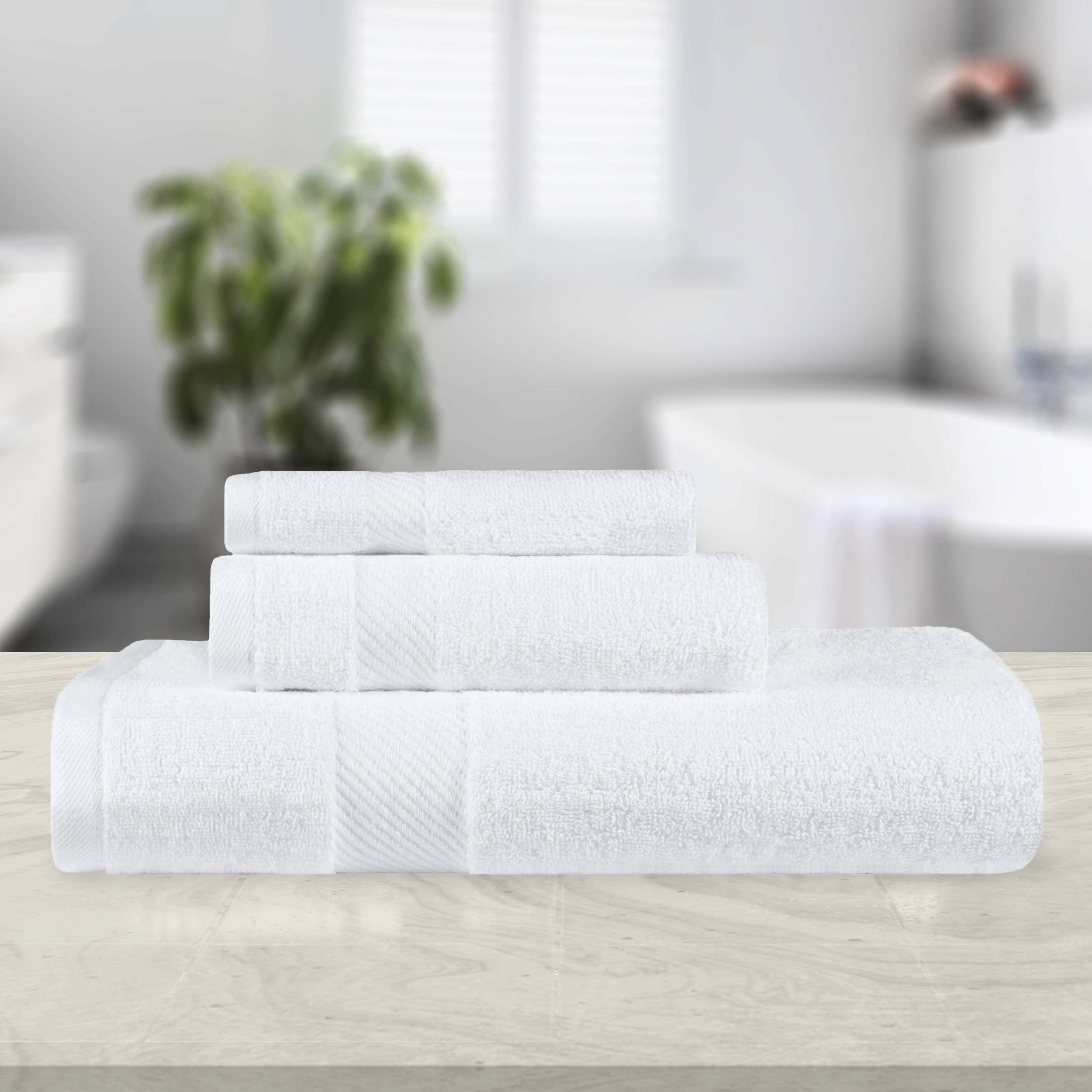 Premium Egyptian Cotton Quick-Drying 3-Piece Bath Towel Set - Ultra Soft & Absorbent for Spa, Gym & Luxury Home Use