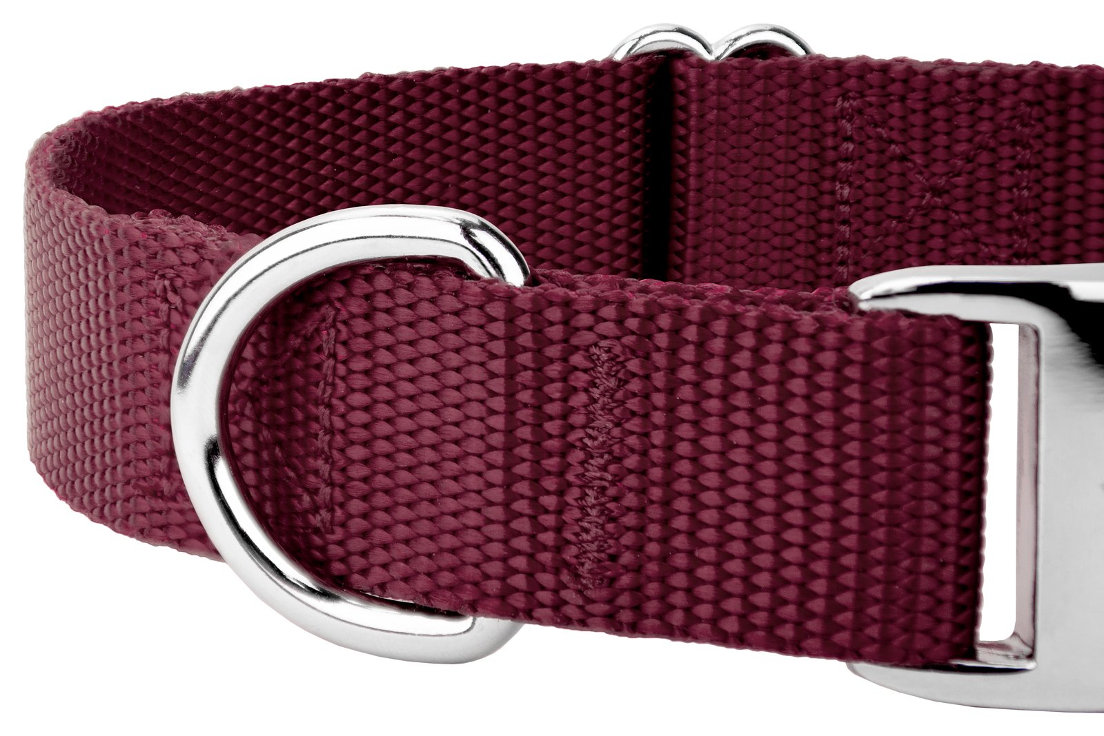 Country Brook Petz Premium Nylon Dog Collar and Leash Set - Adjustable for Small, Medium & Large Dogs, 3/4 Inch Width, Burgundy (30+ Vibrant Colors) - Perfect for Walking, Training & Outdoor Adventures