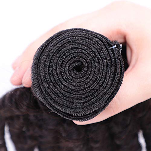VIOLET Brazilian Virgin Human Hair Extensions - 3 Bundles 12 Inch Unprocessed Funmi Curly Weave (Natural Black) | Afro Kinky Curly Hair for Weft Extensions & Protective Styling