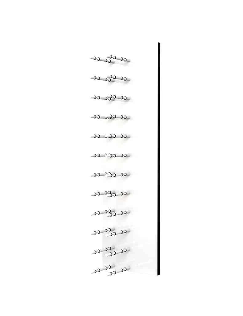 Fusion Wine Wall (Label Forward) - White Acrylic 4-Foot Wine Display Rack for Restaurants, Bars, and Home Wine Cellars