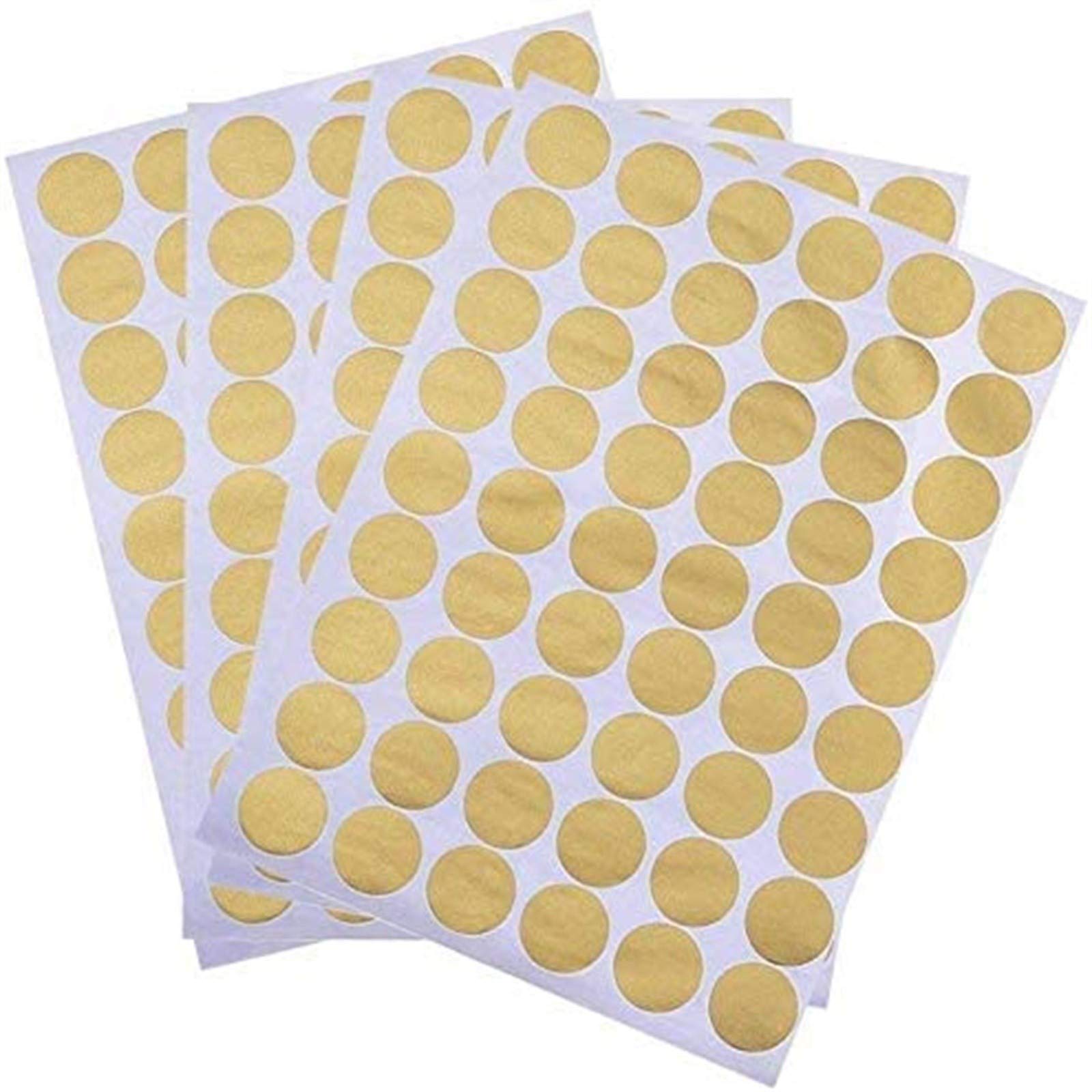 Gold Polka Dot Christmas Mini Stickers - 200 Pack of Decorative Leaf Stickers for Holiday Home Decor, DIY Scrapbooking, Gift Wrapping & Party Decorations