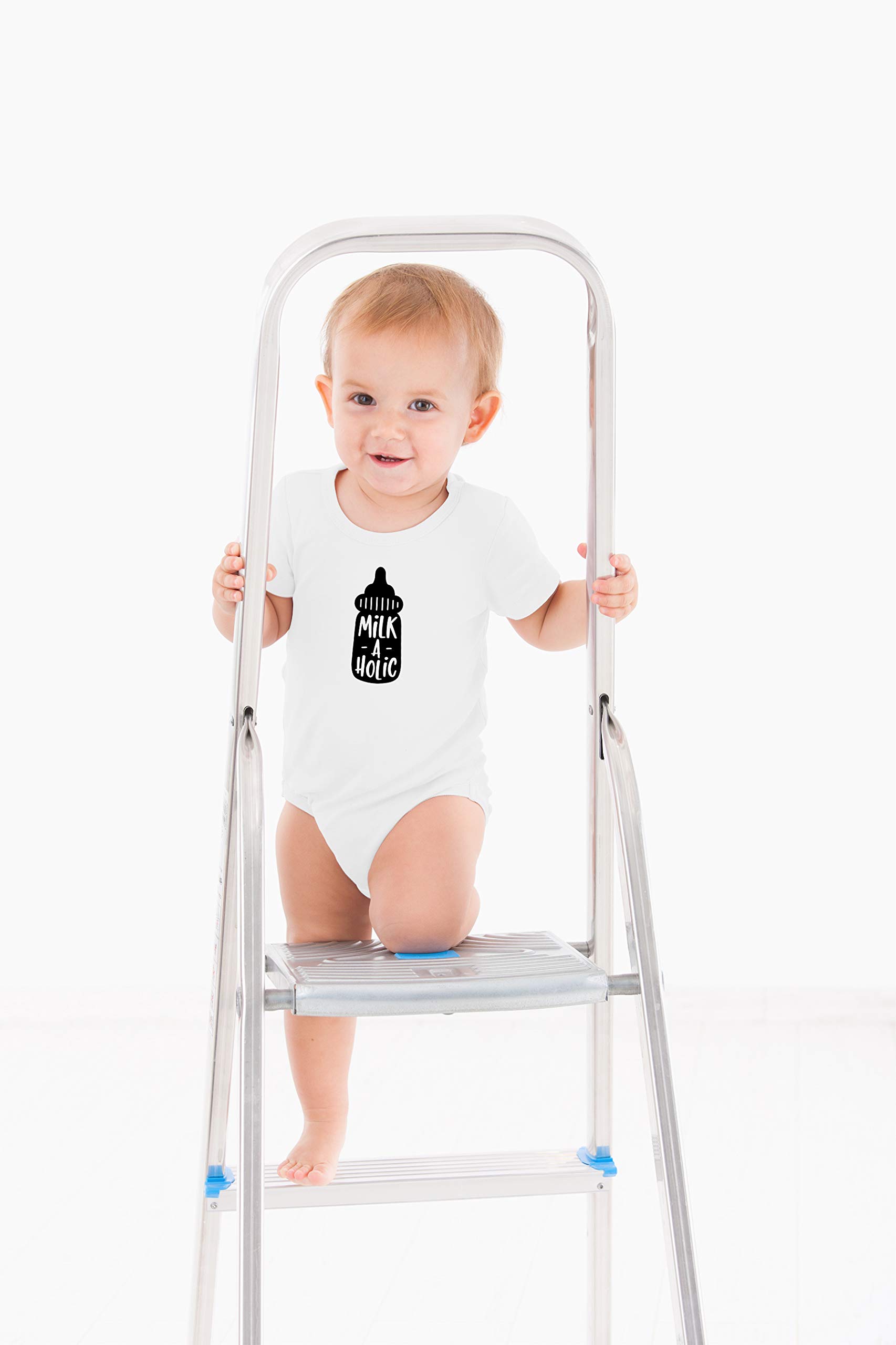 Funny Milk-A-Holic Baby Bodysuit - Cute Unisex Newborn Romper Outfit for Boys & Girls | AW Fashions Infant Clothes for Playtime & Photo Shoots