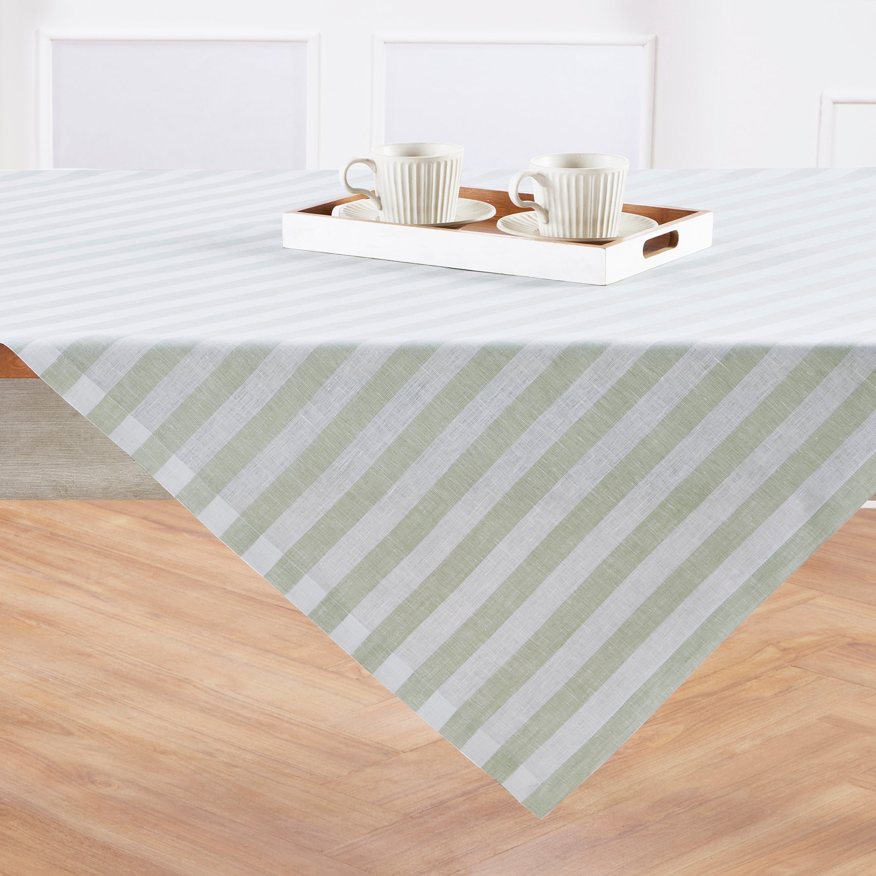 Sorrento Striped Tablecloth - Waterproof & Wrinkle-Free Table Cover for Dining Room, Kitchen, and Outdoor Picnics