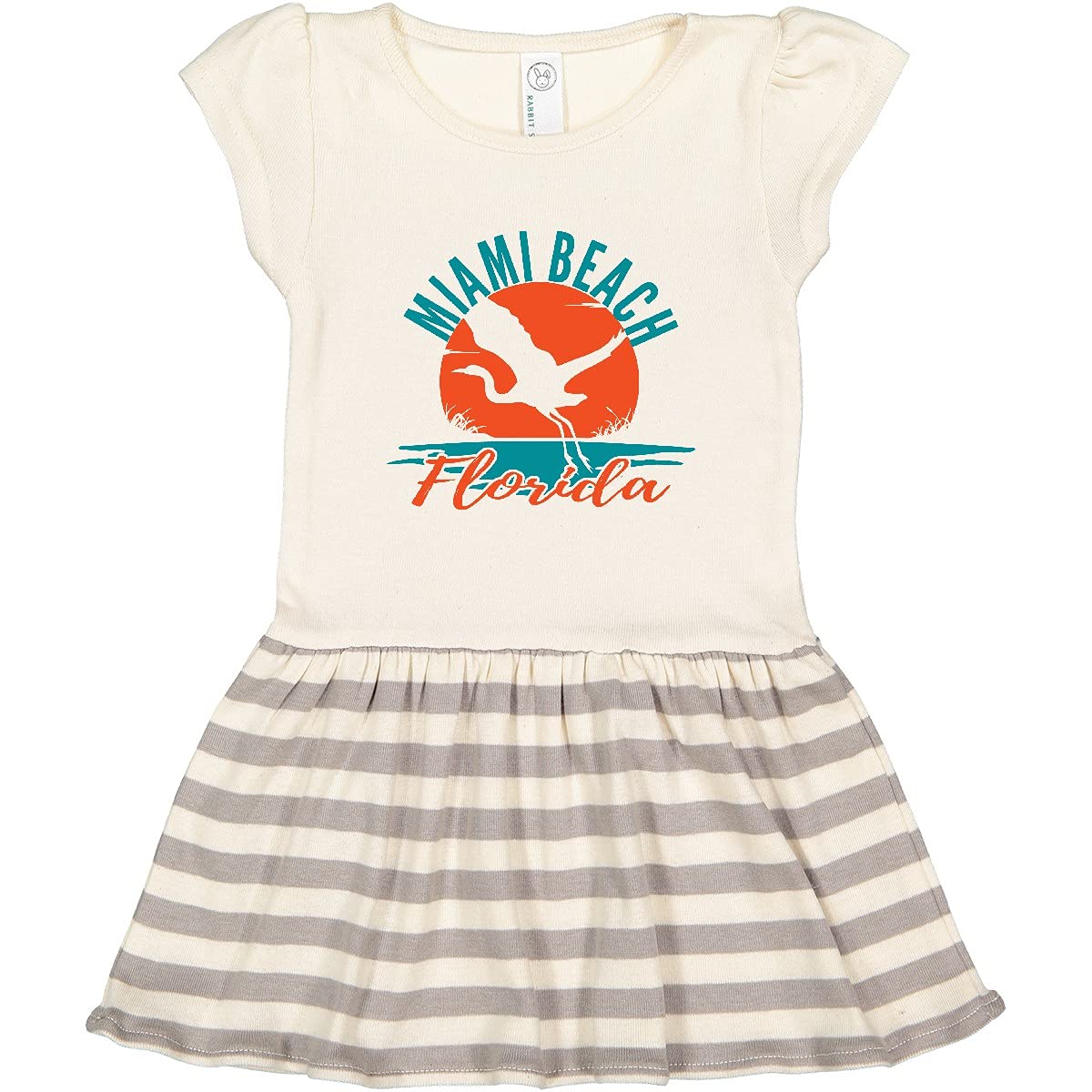 Inktastic Miami Beach Florida Vacation Trip Toddler Dress - Cute Summer Outfit for Girls, Beach Travel & Family Vacation Outfits