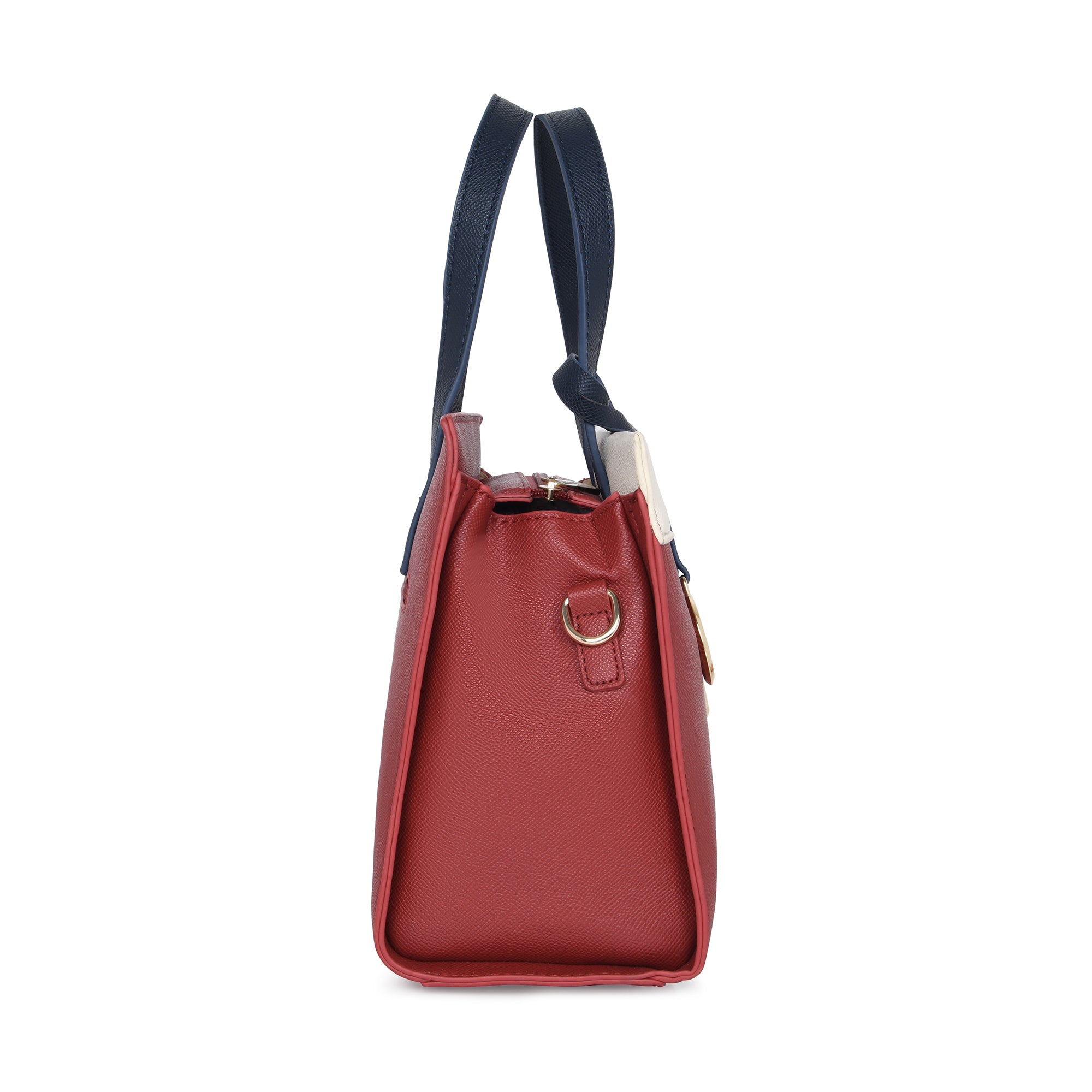 Lavie Luxe Red Medium Women's Gehry Satchel Handbag - Stylish Crossbody Purse for Work, Travel & Everyday Use