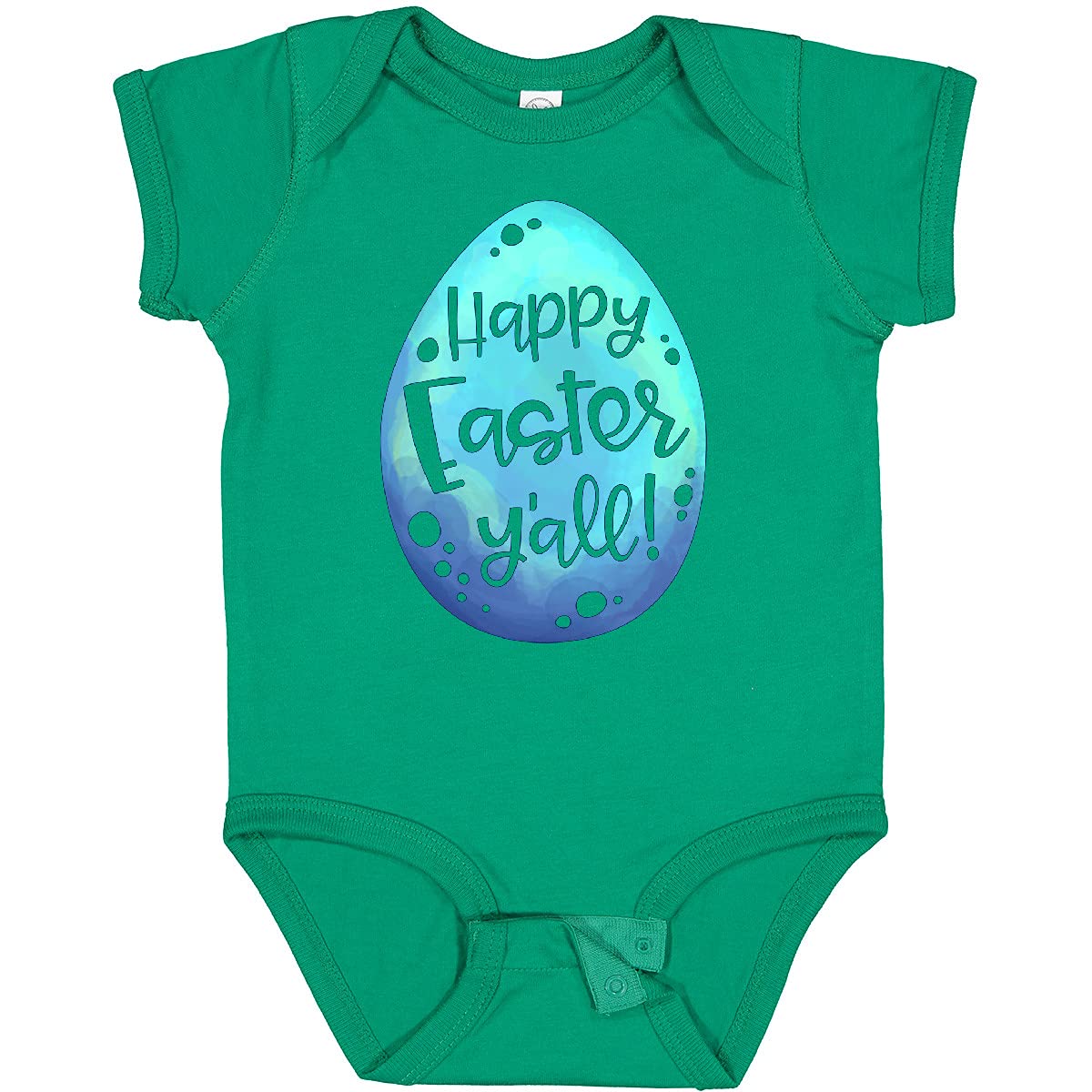 Inktastic Happy Easter Y'all Blue Easter Egg Baby Bodysuit - Cute Easter Outfit for Infants & Toddlers, Perfect for Easter Photos, Egg Hunts & Family Gatherings