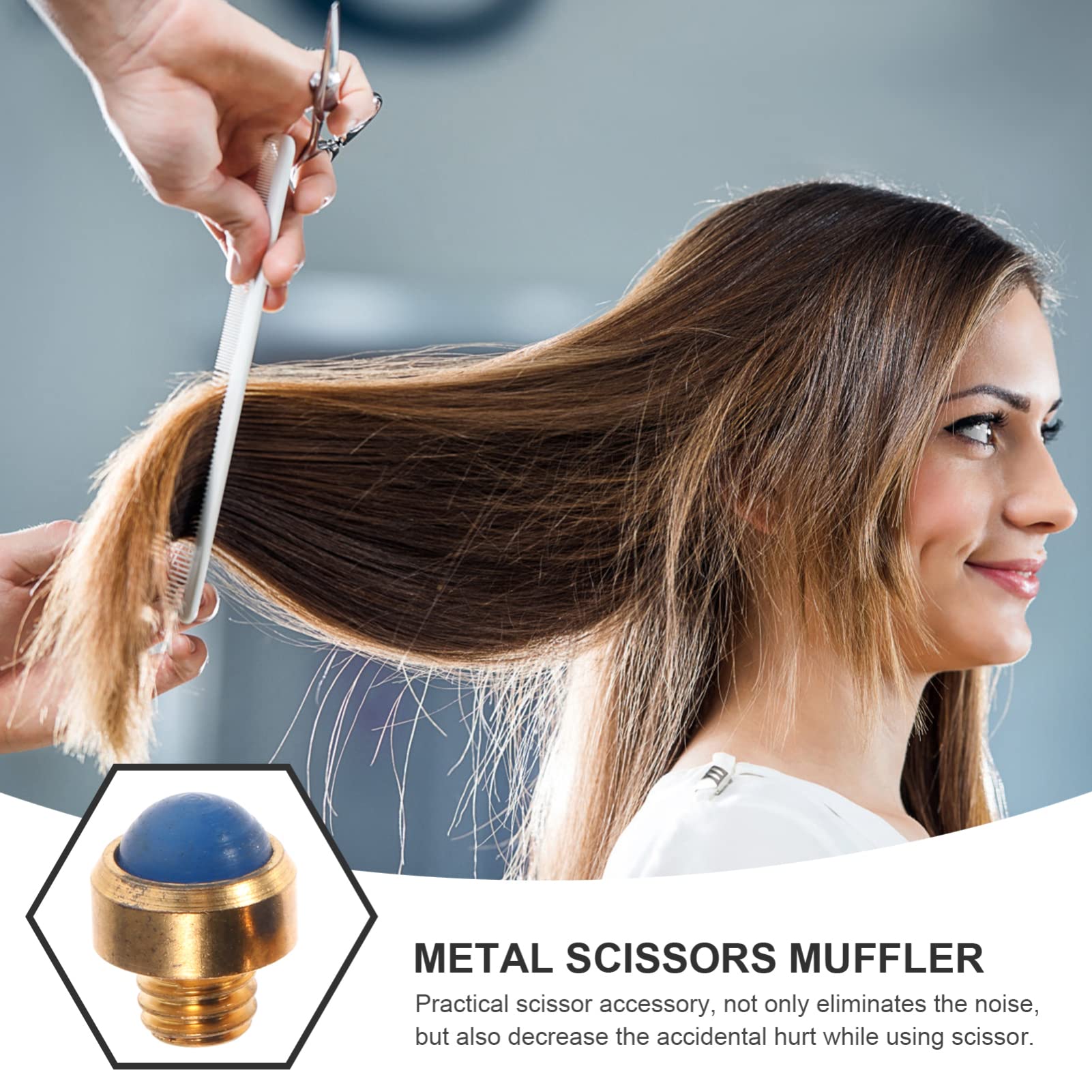 Balacoo Hair Scissors Muffler Bumpers - 5PCS Professional Hairdressing Shears Silencers for Salon & Home Barber Use | Noise Reduction Accessories for Hair Cutting Scissors