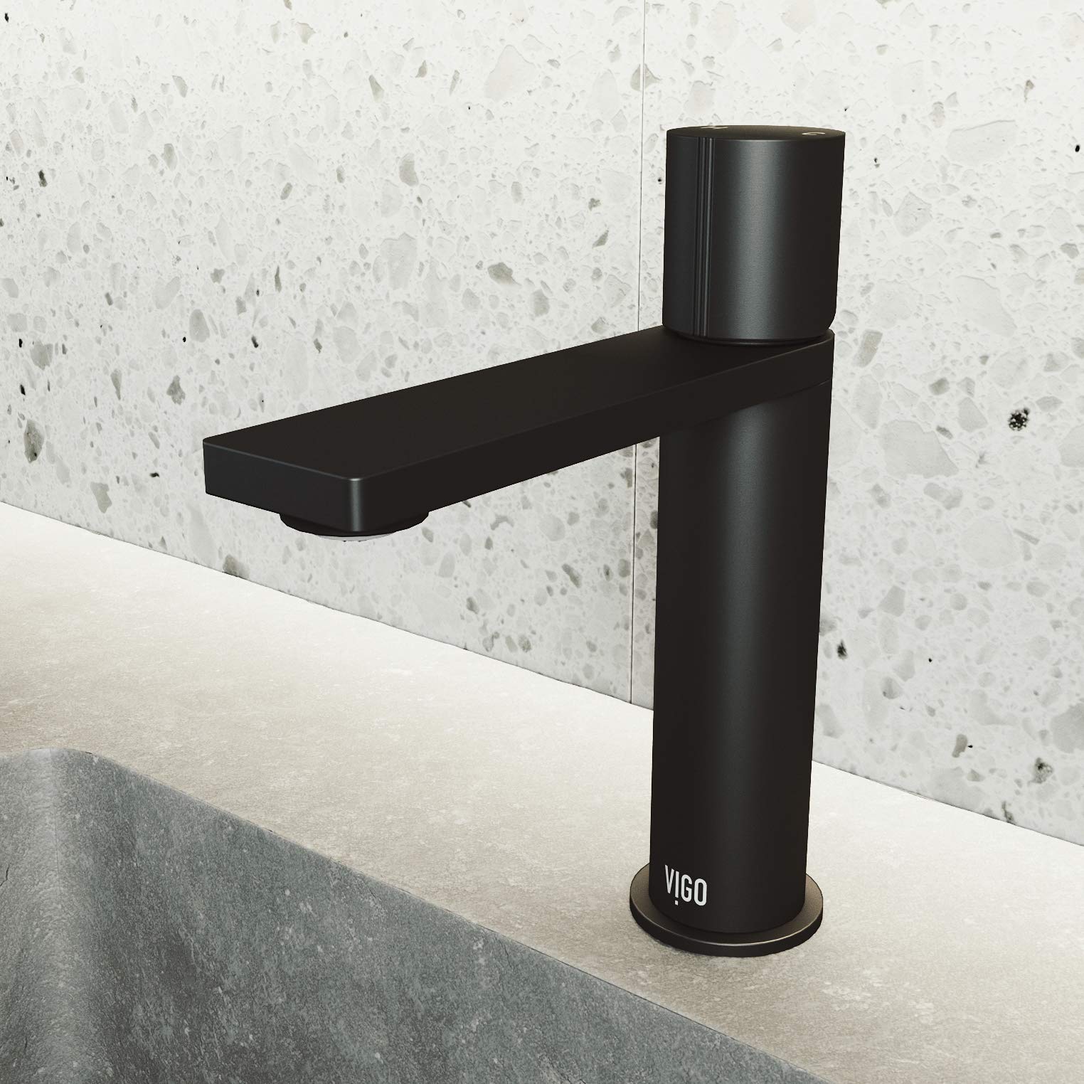 VIGO Halsey 8-Inch Single Handle Bathroom Sink Faucet - Matte Black Finish, Single Hole Installation, VG01045MB - Perfect for Modern Vanities & Powder Rooms