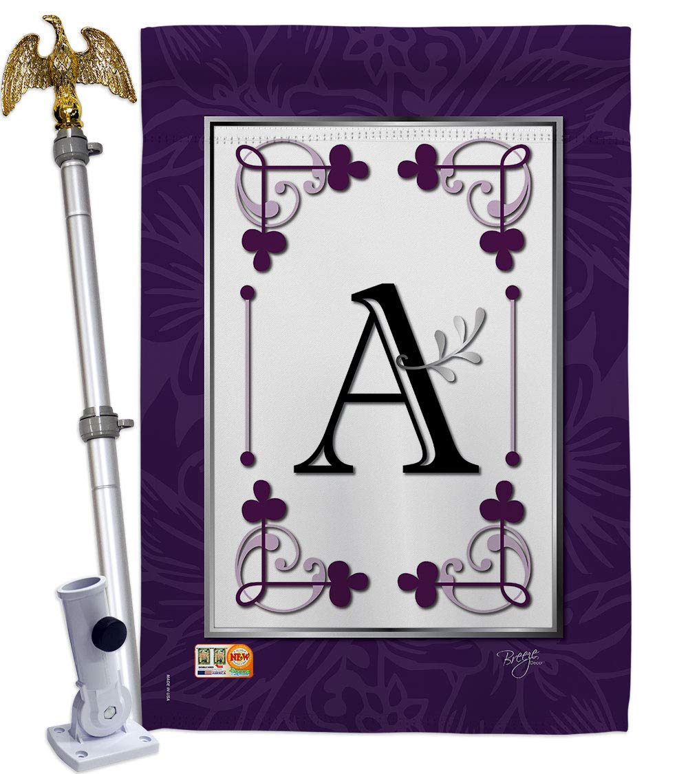 Classic A Initial House Flag Set - 28