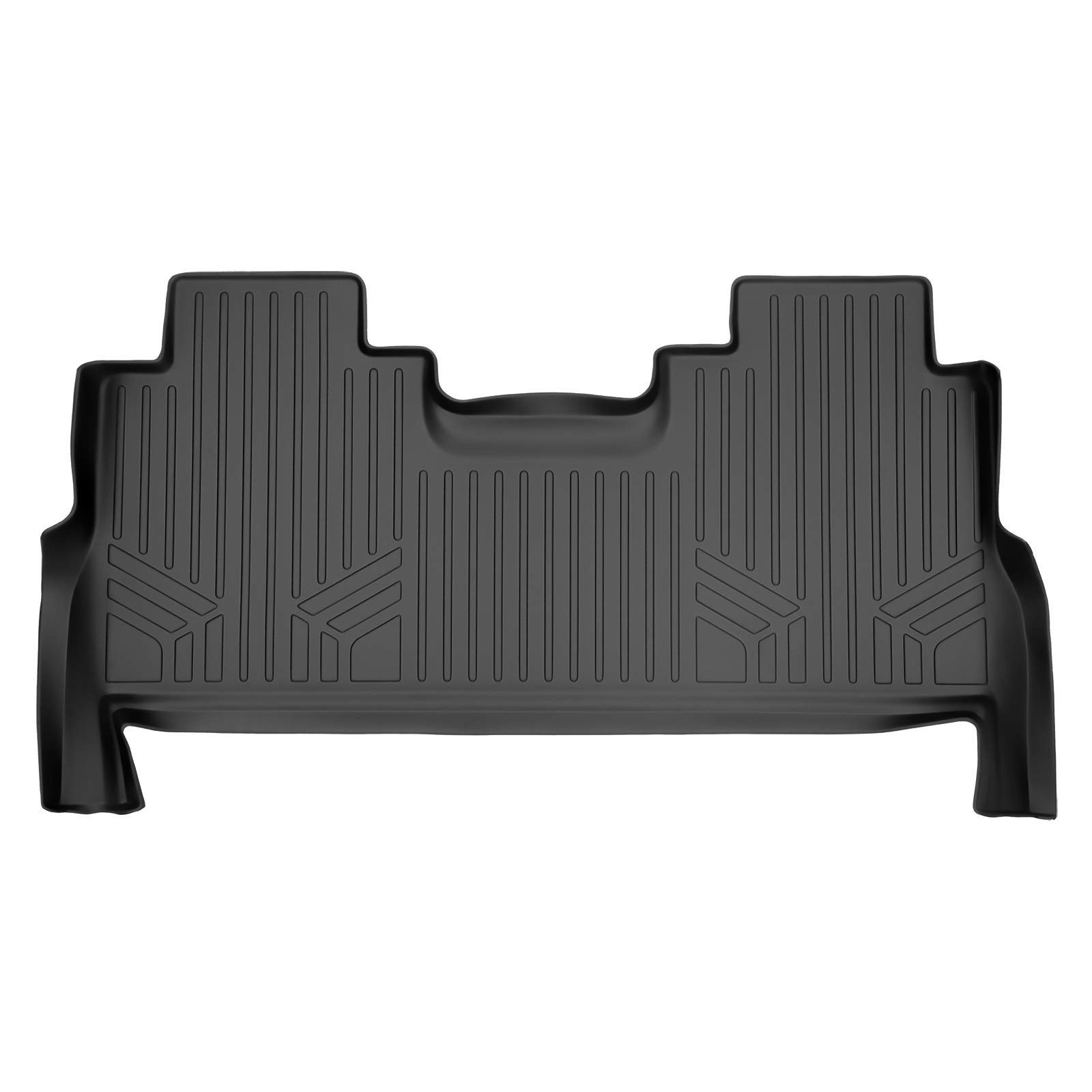 Premium SMARTLINER Floor Mats for 2017-2021 Ford F-250/F-350 Super Duty Crew Cab - 2nd Row Liner Black - Perfect for Off-Roading, Work Trucks & Family Protection