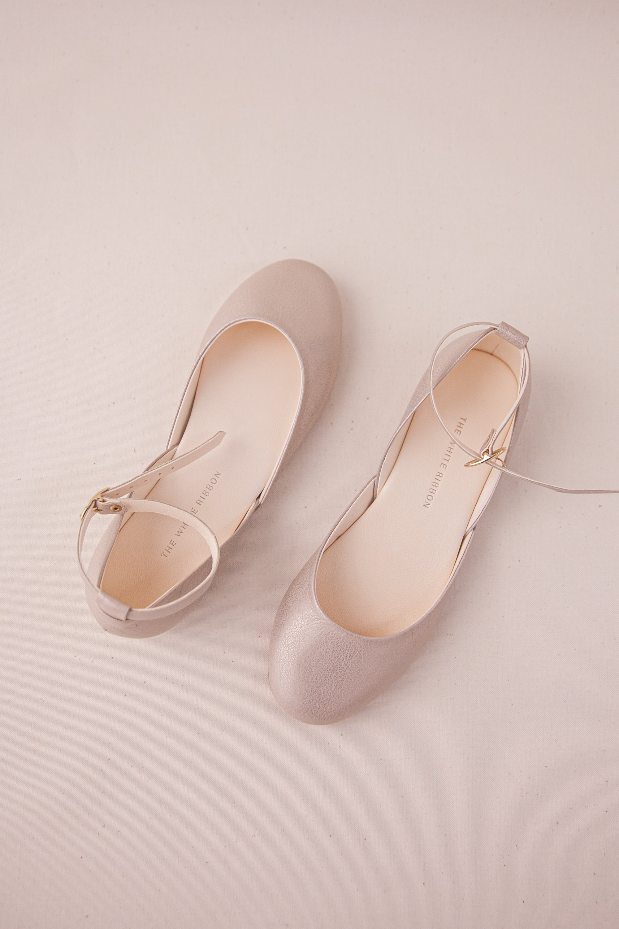 LUNA BALLET FLATS Women's Comfortable Slip On Shoes - Champagne Gold Soft Leather Ballet Flats for Work, Travel & Everyday Wear