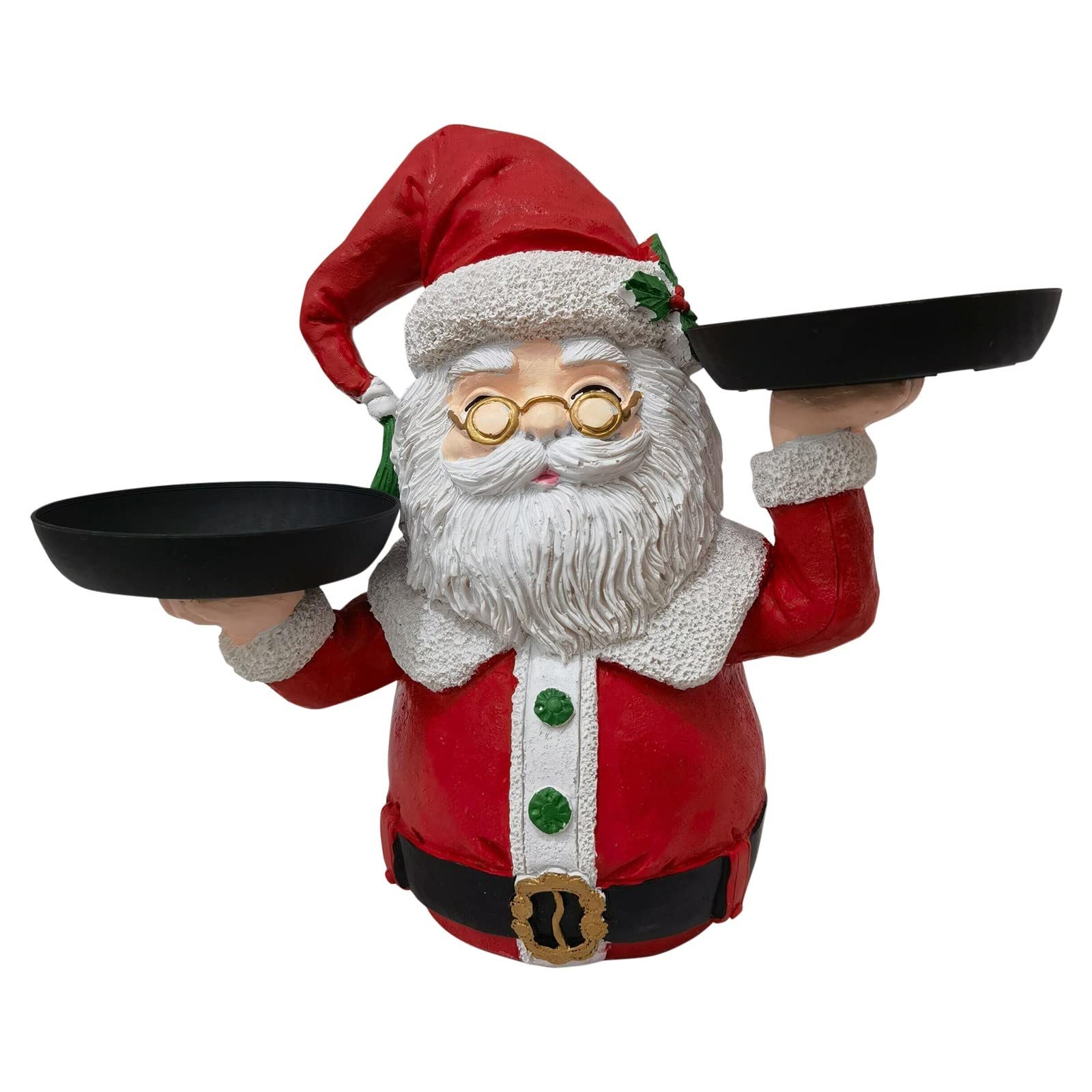 12-Piece Christmas Tree Ornaments Set - Resin Santa Claus & Fruit Plate Decorations for Holiday Home Decor, Party Snack Holder (One Size) - Perfect for Xmas Tree, Gift Exchange & Festive Table Settings