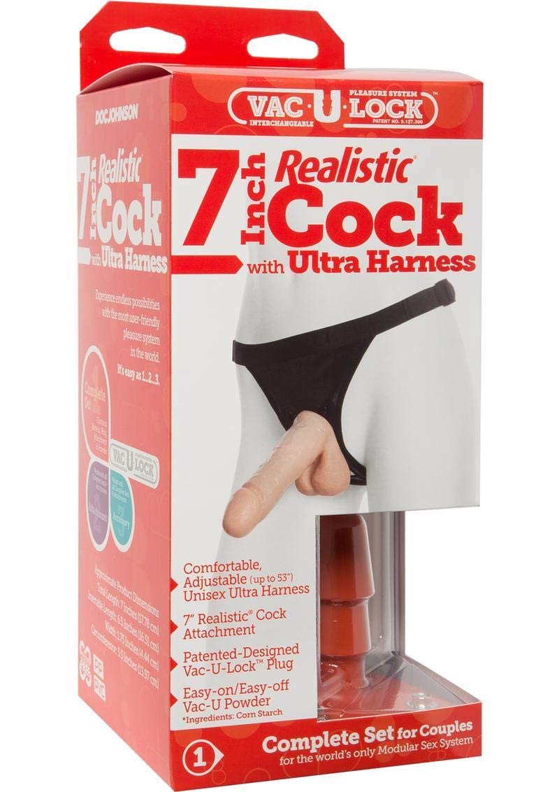 Premium VAC-U-LOCK Set - 6 Inch Realistic Ultra Harness for Enhanced Comfort & Secure Fit | Perfect for Adult Toys, Strap-Ons & BDSM Play
