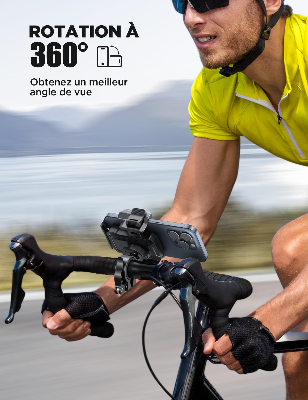 JOYROOM 2025 Bike Phone Holder - Universal Adjustable Bicycle Phone Mount for iPhone 16/15/14/13/12 Pro Max Plus, Samsung S24/S23, Smartphones 4.7