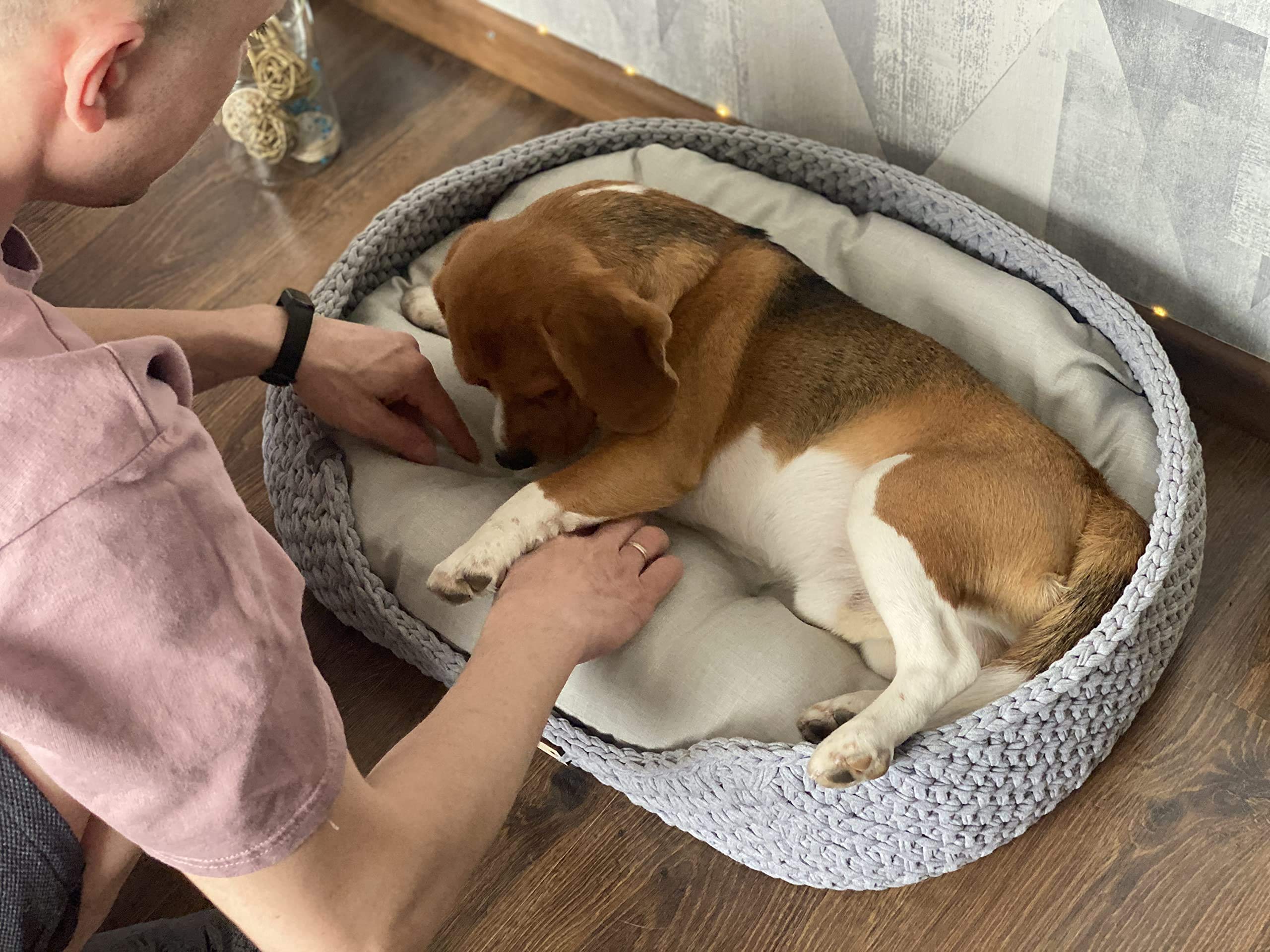 Premium Natural Cotton Pet Bed for Dogs & Cats - Ultra Soft & Cozy Comfort for Small, Medium & Large Breeds | Perfect for Indoor Lounging, Crate Training & Pet Furniture