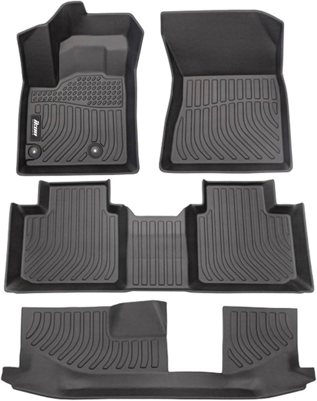 IKON 3D Custom All-Weather Floor Mats for 2022-2024 Mitsubishi Outlander - 4-Piece Set with Premium Carpet Protection | Perfect for Daily Commutes, Road Trips & Family Adventures