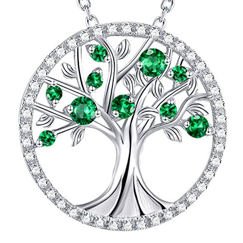 J May Birthstone Emerald Necklace