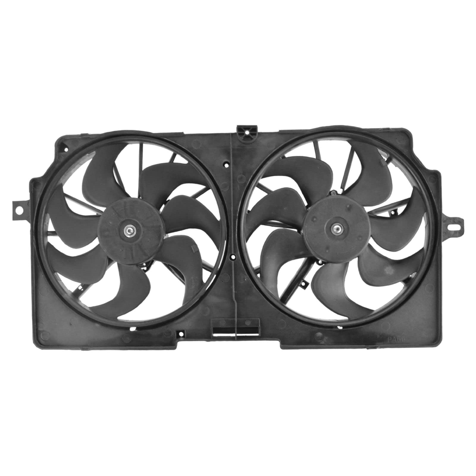 TRQ Radiator Dual Cooling Fan Assembly Compatible with 1999-2003 Buick Regal, Chevrolet Venture, Oldsmobile Intrigue, Pontiac Grand Prix - GM3115123 Replacement Part - Perfect for Engine Overheating Prevention & Summer Driving