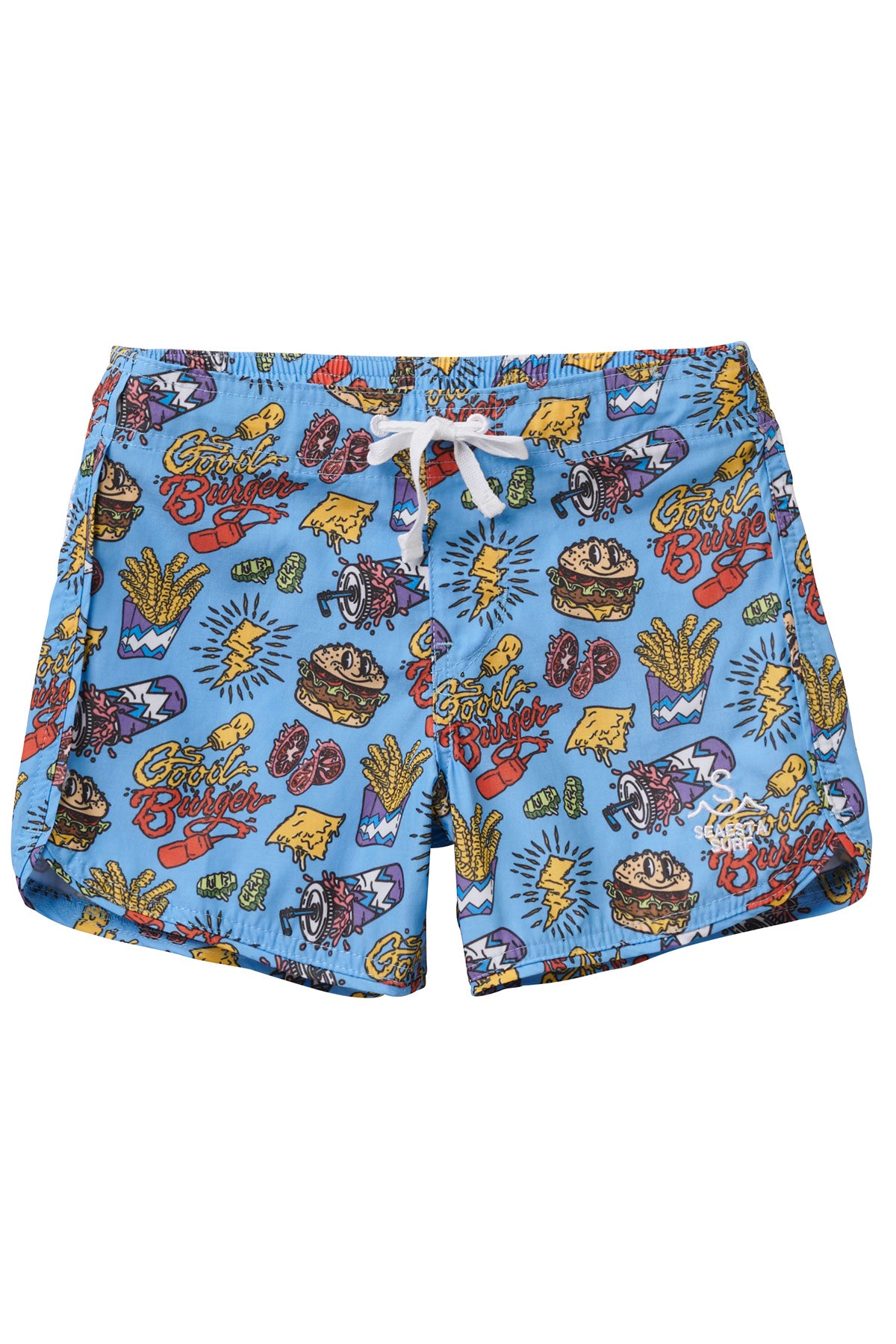 Seaesta Surf x Good Burger Youth Boardshorts - Quick-Dry Swim Trunks for Boys - Perfect for Surfing, Swimming & Beach Activities