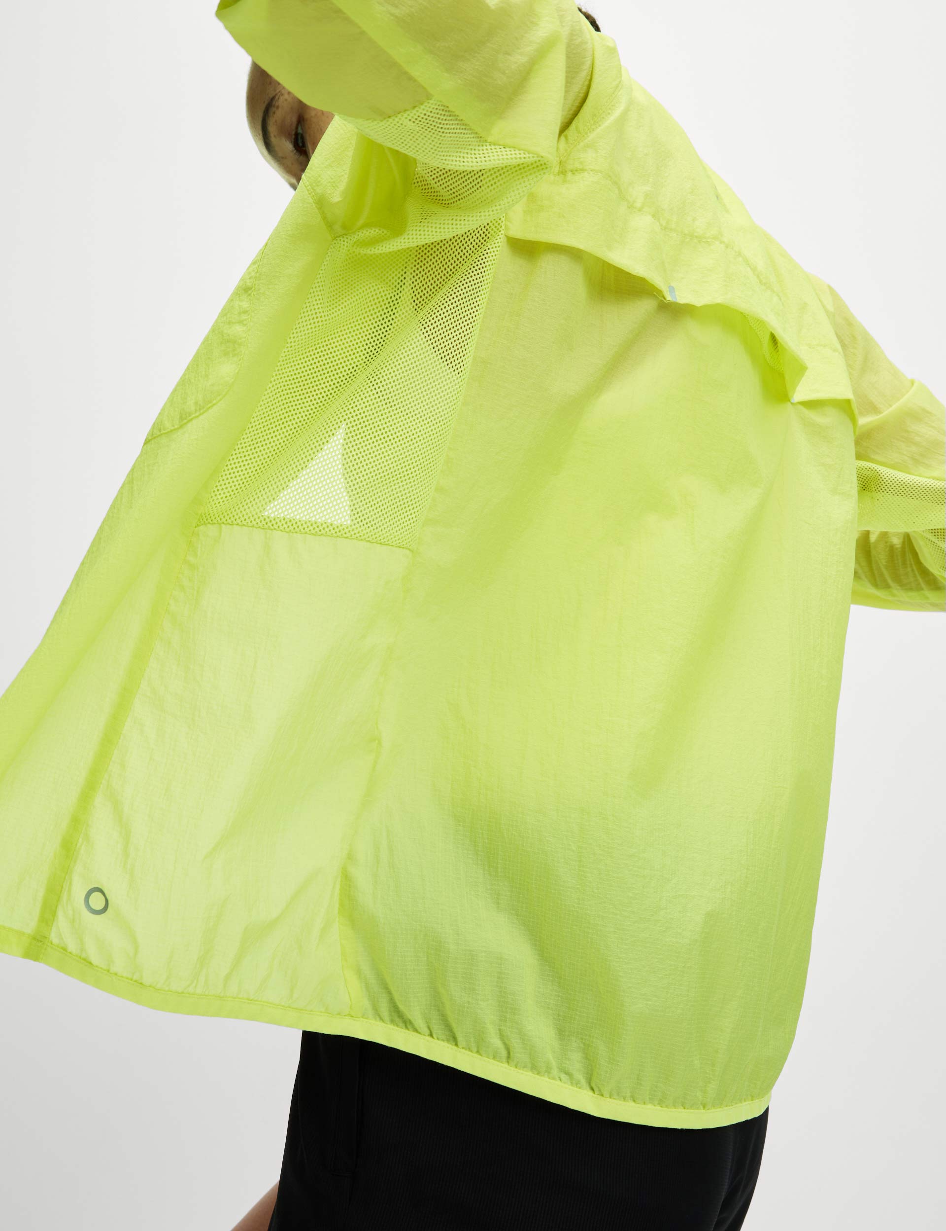 Stormwear Hooded Zip-Up Running Jacket for Men & Women - Lightweight Waterproof Windbreaker with Reflective Stripes - Perfect for Jogging, Hiking & Outdoor Sports (Limeade)