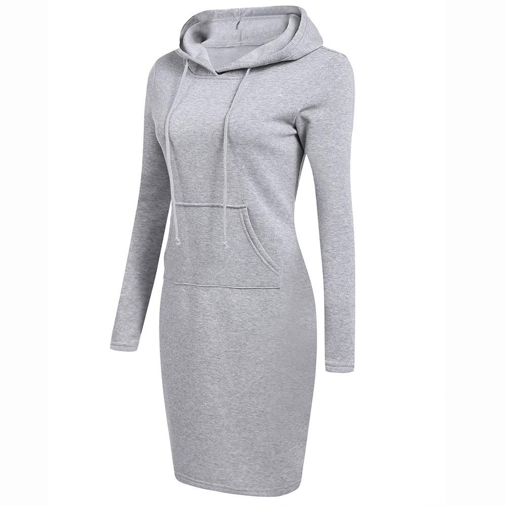 Long Hooded Sweater Dress with Patchwork Sleeves for Women - Solid Neck Casual Party Wear | Perfect for Fall Outfits, Date Nights & Holiday Gatherings