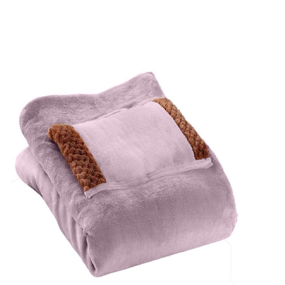 USB Electric Heated Blanket Throw - Soft Flannel & Lamb Wool Warming Blanket for Home, Office & Travel (23.7