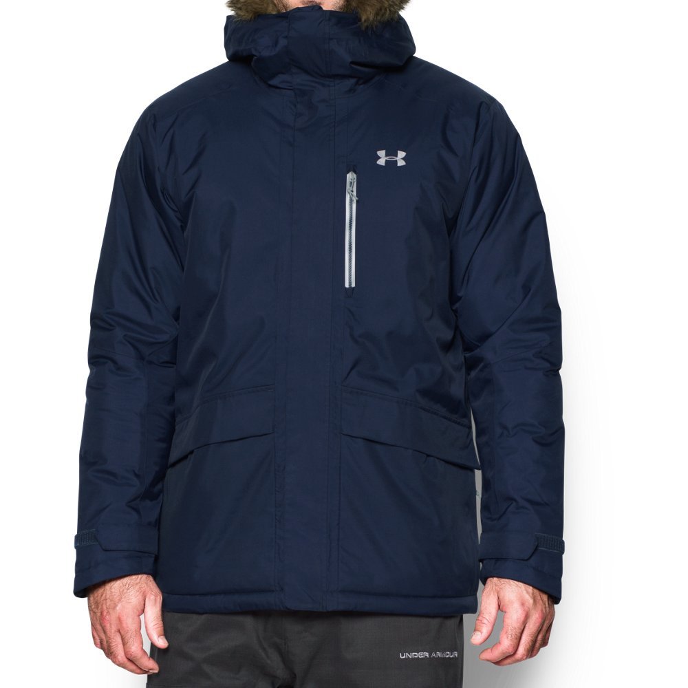 Under Armour Men's ColdGear Reactor Voltage Jacket - Insulated Winter Running Jacket for Men, Water-Resistant Training Coat with Fleece Lining - Ideal for Cold Weather Running, Hiking & Outdoor Sports