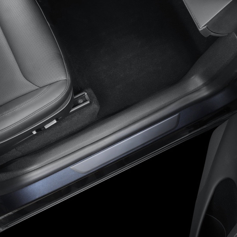 2025+ Tesla Model Y Juniper Premium TPE Door Sill Guards (5-Piece Set) - Custom Fit Interior Car Protectors for Floor Mats & Carpets | Durable Scratch Prevention for Daily Commute & Family Road Trips