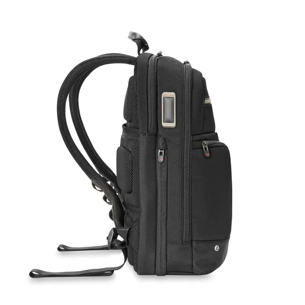 Briggs & Riley HTA Medium Slim Expandable Backpack for Business Travel & Commuting - Durable Carry-On Laptop Backpack with USB Charging Port