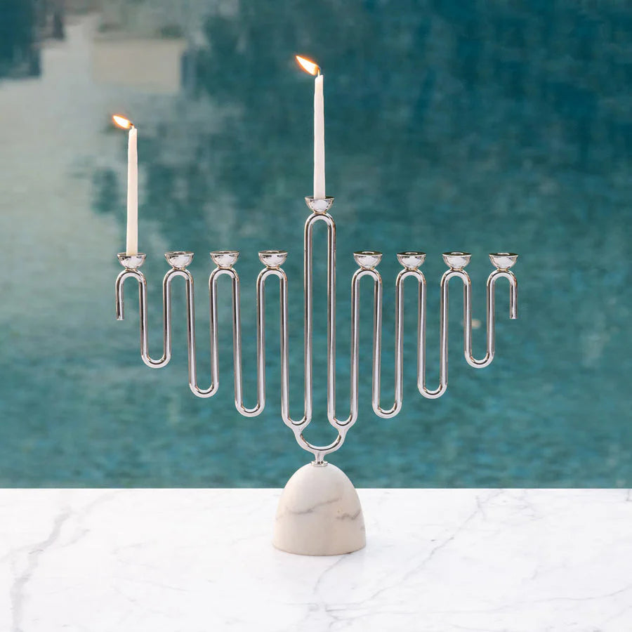 Coluna Menorah - Elegant Hanukkah Candle Holder for Jewish Holiday Decorations | Perfect for Home, Synagogue & Festival Celebrations