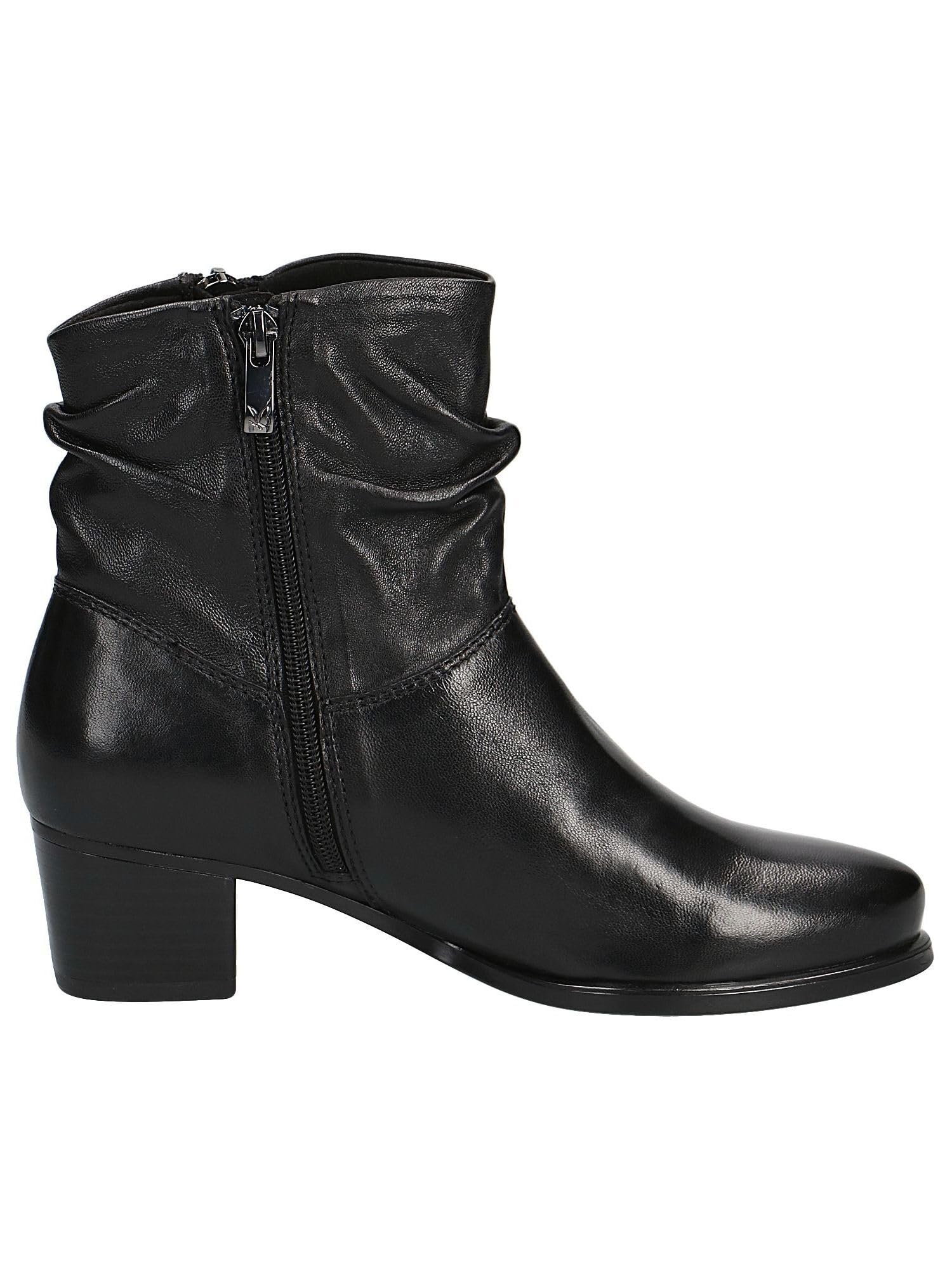 Caprice Women's Twin Zip Chelsea Boots - Black Leather Ankle Boots for Fall & Winter | Fashionable & Comfortable for Work, Casual & Outdoor Wear