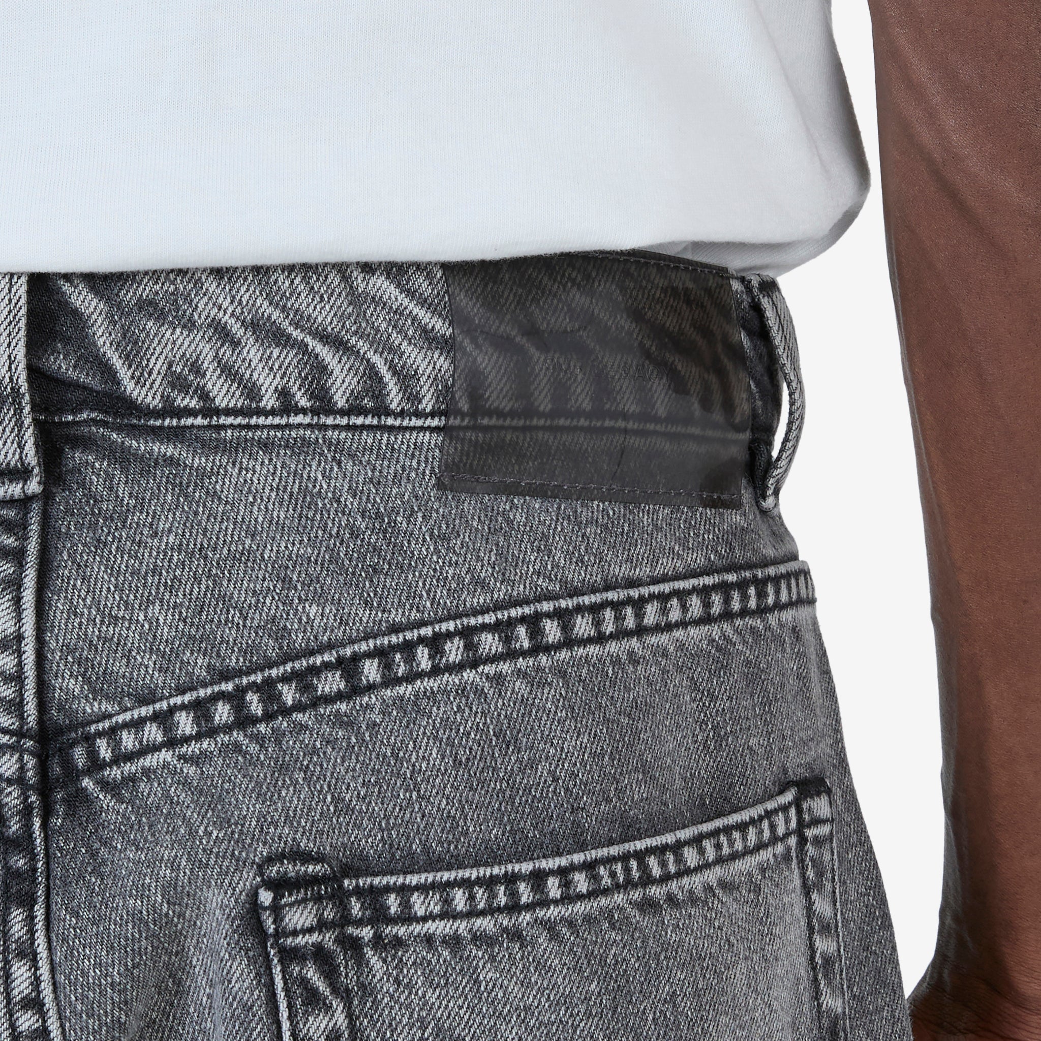 Extended Third Cut Jeans for Men - Black & Gray Washed Denim Pants | Slim Fit Stretch Comfort | Casual Wear & Street Style Fashion