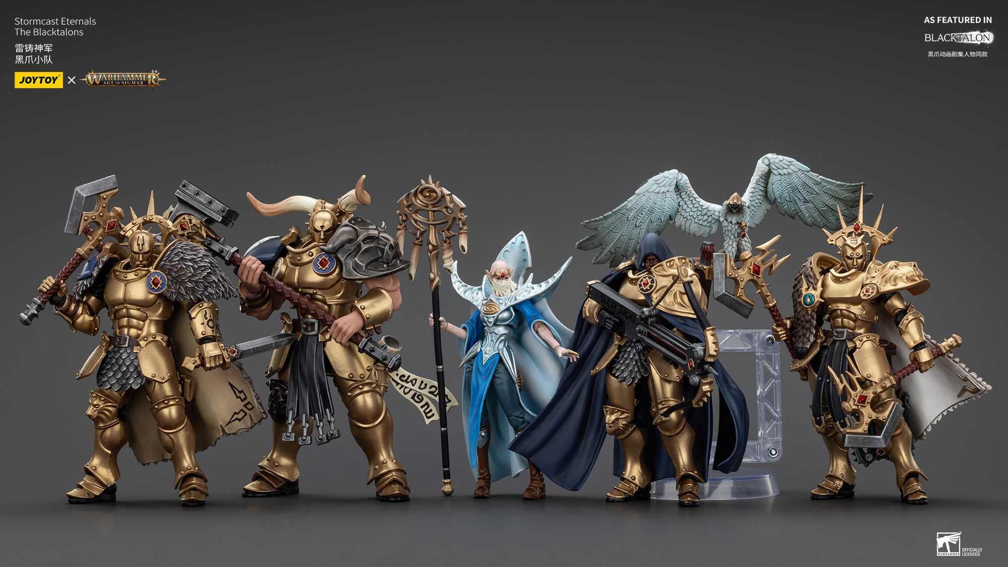 1/18 JOYTOY 4-Inch Action Figure - Warhammer Age of Sigmar Stormcast Eternals The Blacktalons - Collectible Miniature for Tabletop Gaming & Display