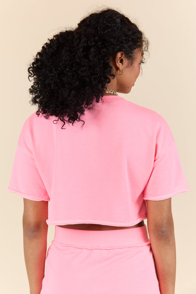 Stylish Coral Crop T-Shirt for Women - Trendy Summer Fashion Top - Perfect for Beach Outings, Casual Wear & Layering
