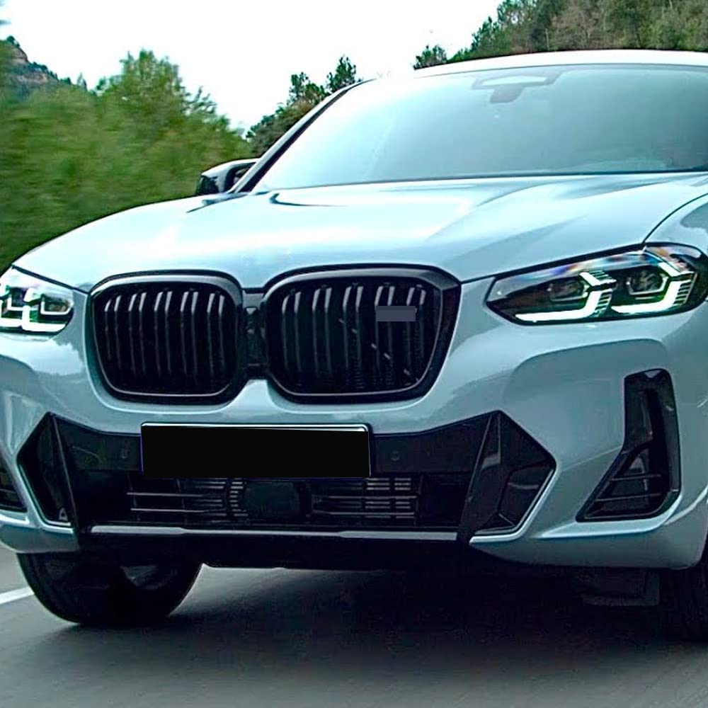 BMW X3 X4 G01 G02 LCI 2022+ Front Kidney Grille Bumper Racing Grille - High Performance Double Mesh Design for Sporty Look & Enhanced Airflow - Perfect for Car Enthusiasts & Street Racing Upgrades