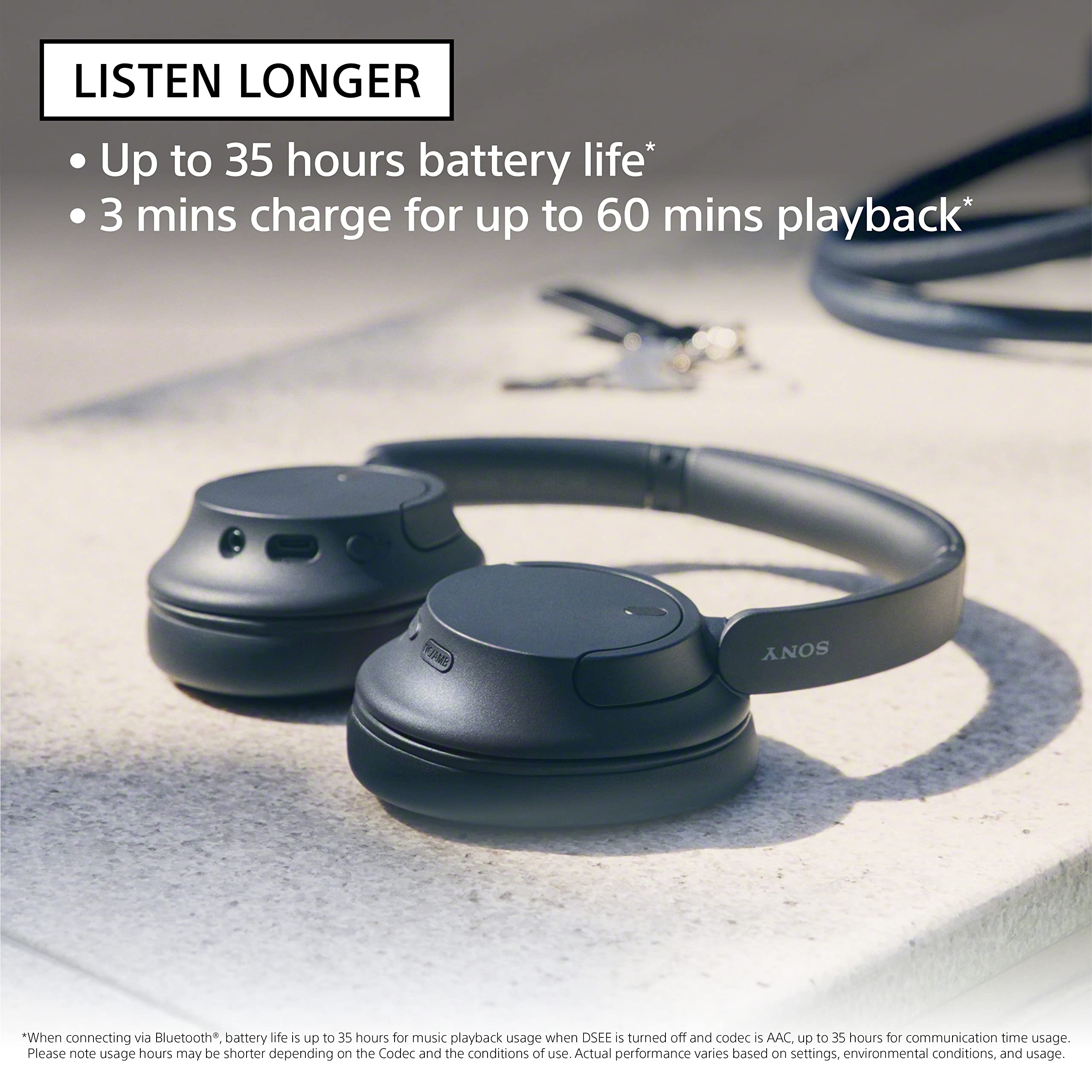 Sony WH-CH720N Wireless Noise Canceling Headphones with Bluetooth, Built-in Mic & Alexa - Over-Ear Comfort for Travel, Work & Music - White (Latest Model)