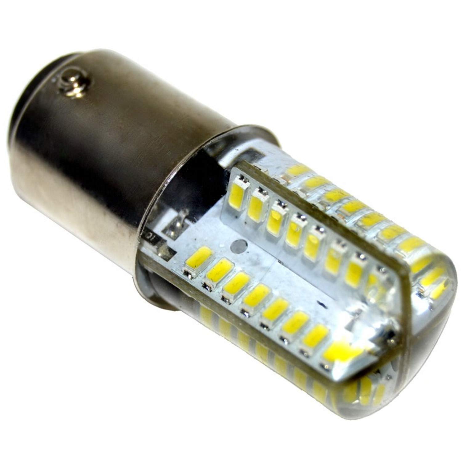 HQRP 2-Pack 110V LED Warm White Light Bulbs for Kenmore Sewing Machine Models 385.17781, 385.1782249, 385.17881, 385.18836, 385.18841, 385.195018, 158.c - Perfect for Home Sewing, Quilting & Crafting Projects