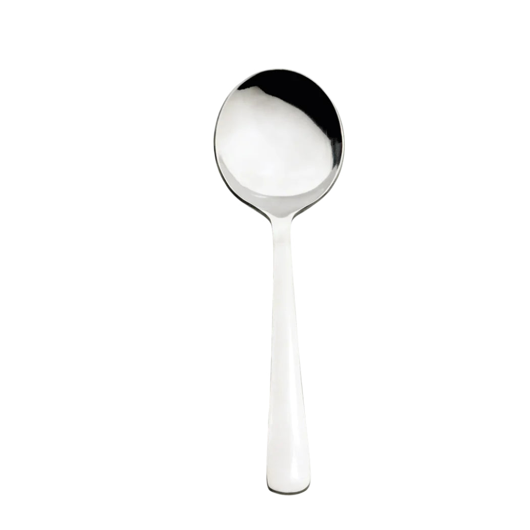 Browne Win2 Round Soup Spoon - Set of 24 Stainless Steel Spoons for Restaurant, Catering & Home Use