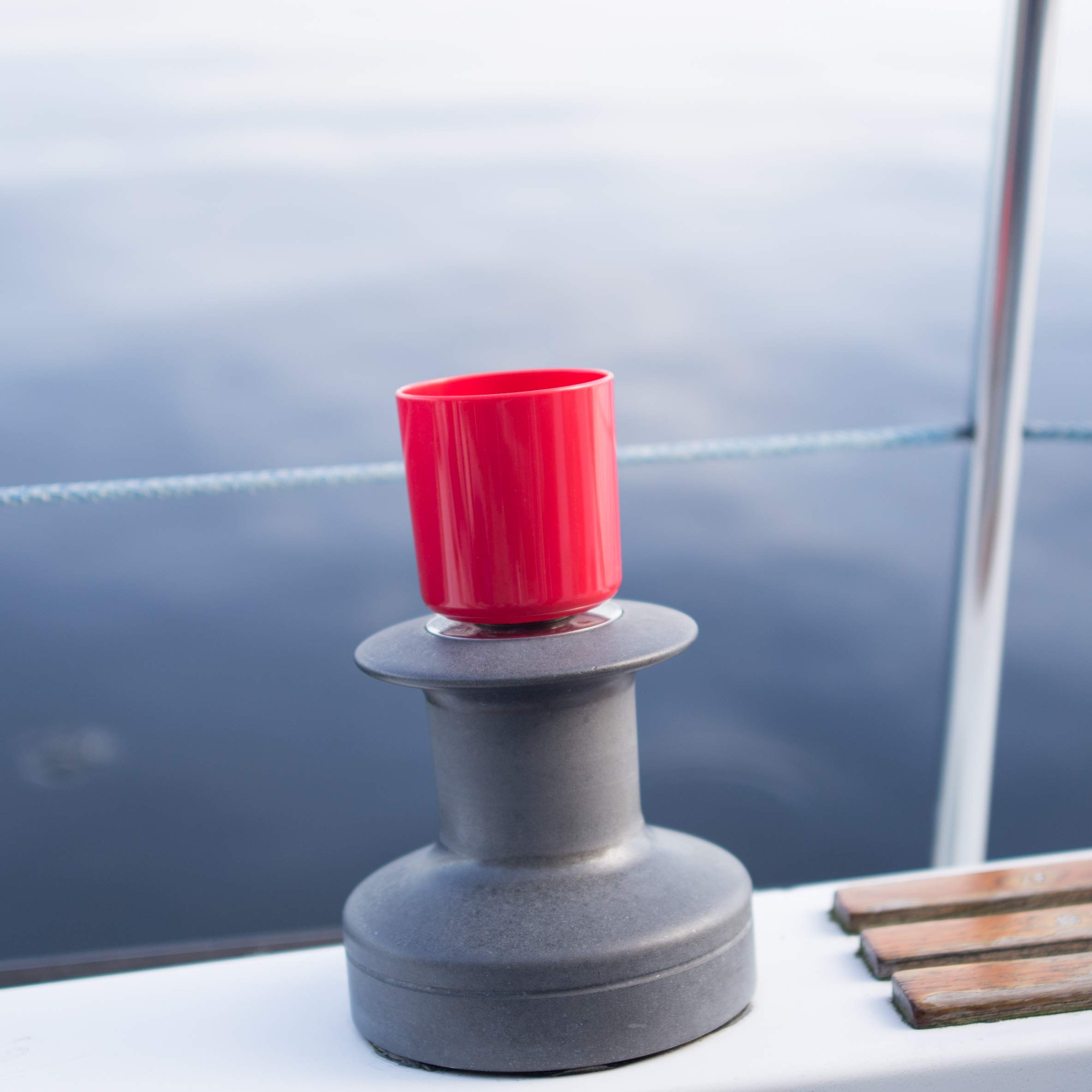 Stainless Steel Can Holder for Sailing Winches & Scotty Fishing Rod Mounts - Perfect for Boating, Fishing & Marine Use